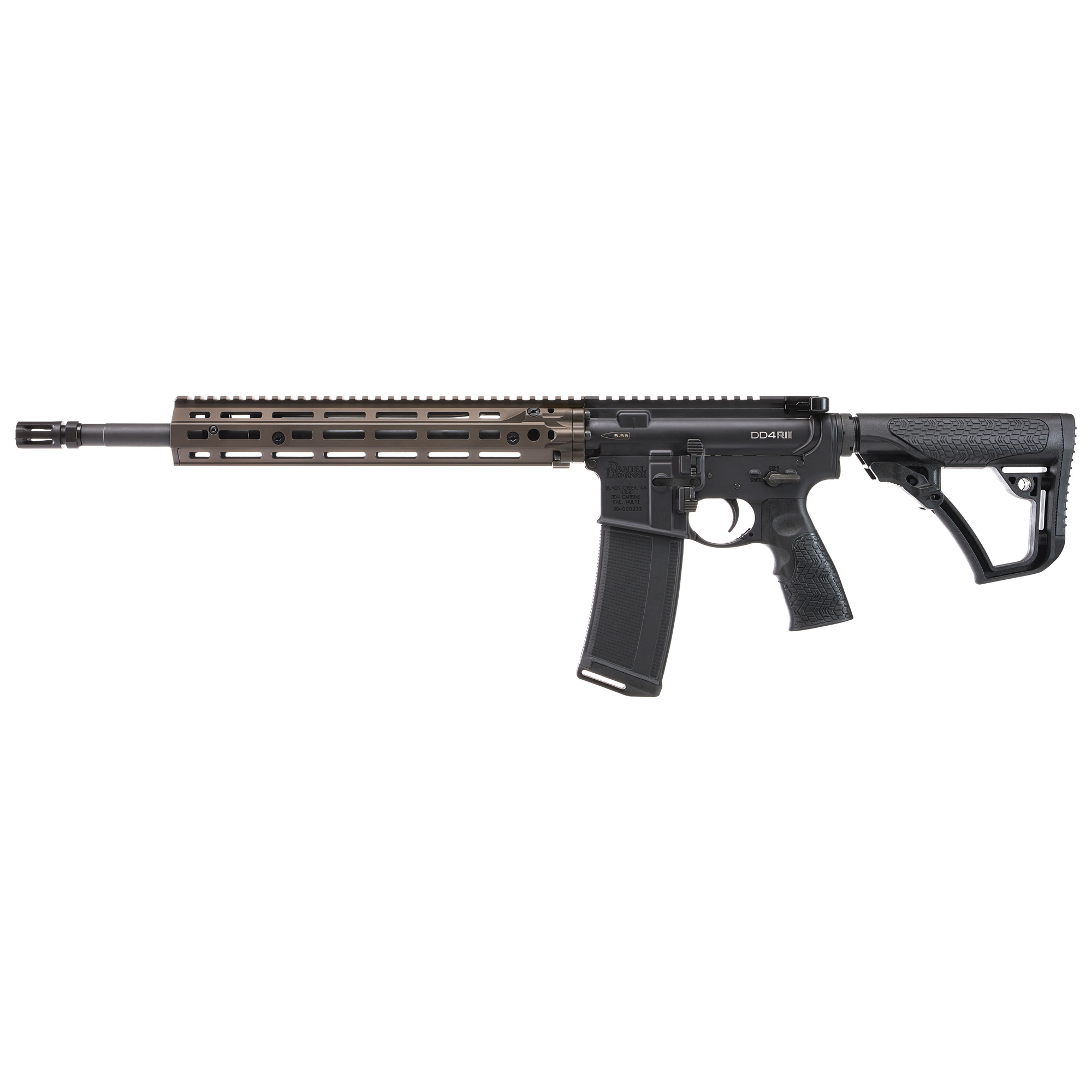 Daniel Defense DD4 RIII AR 16″ 5.56 NATO 32rd – Flat Dark Earth, Black