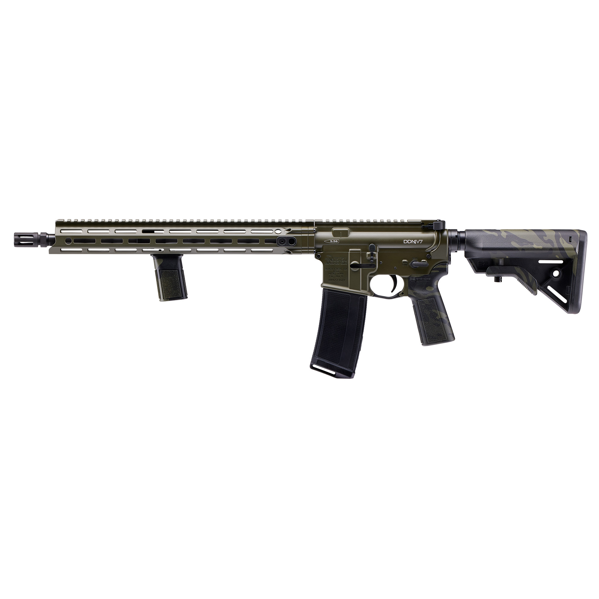 Daniel Defense DDM4V7 AR 16″ 5.56 NATO 32rd – Black, Olive Drab Green