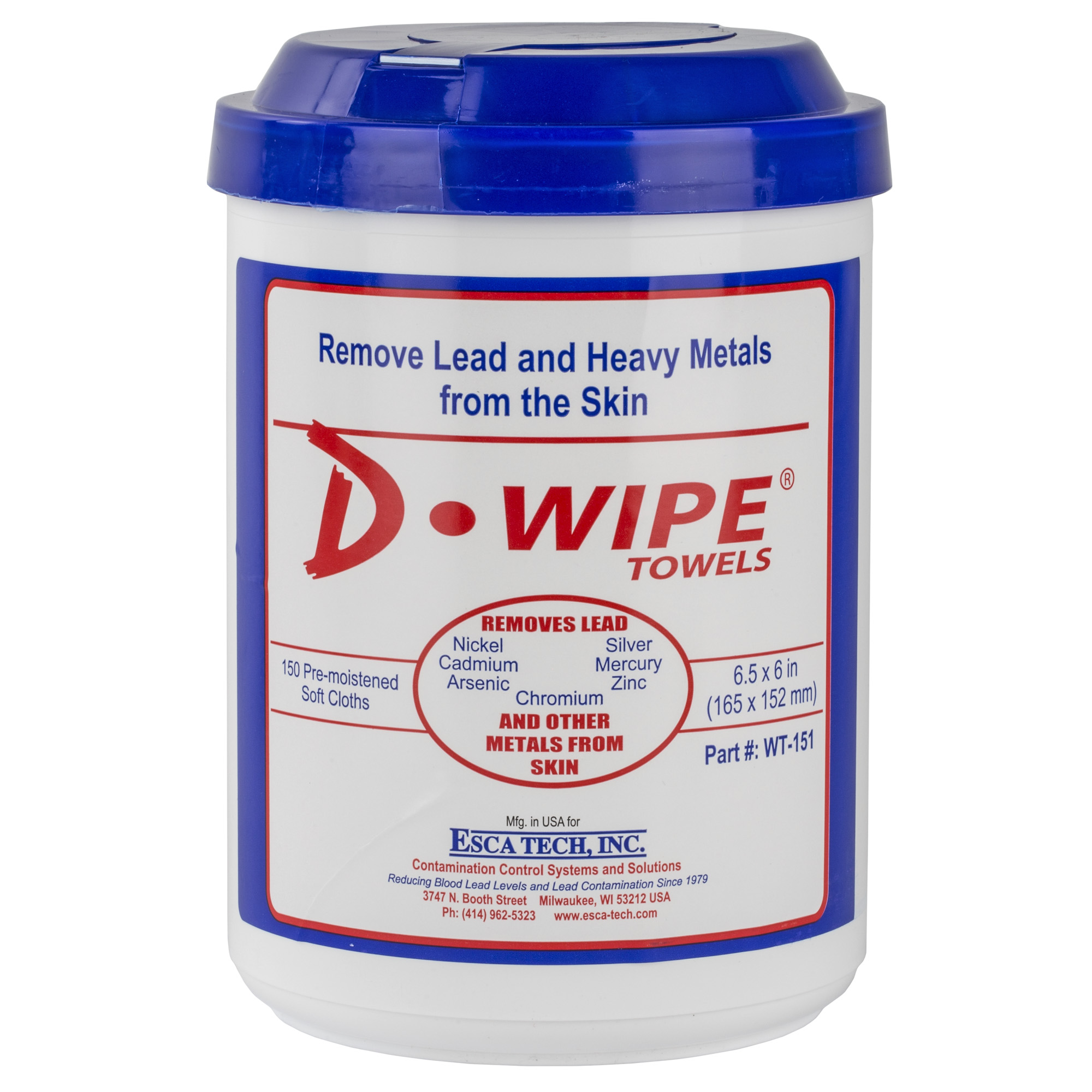 D-Lead Wipes 150 Count – 8/Pack