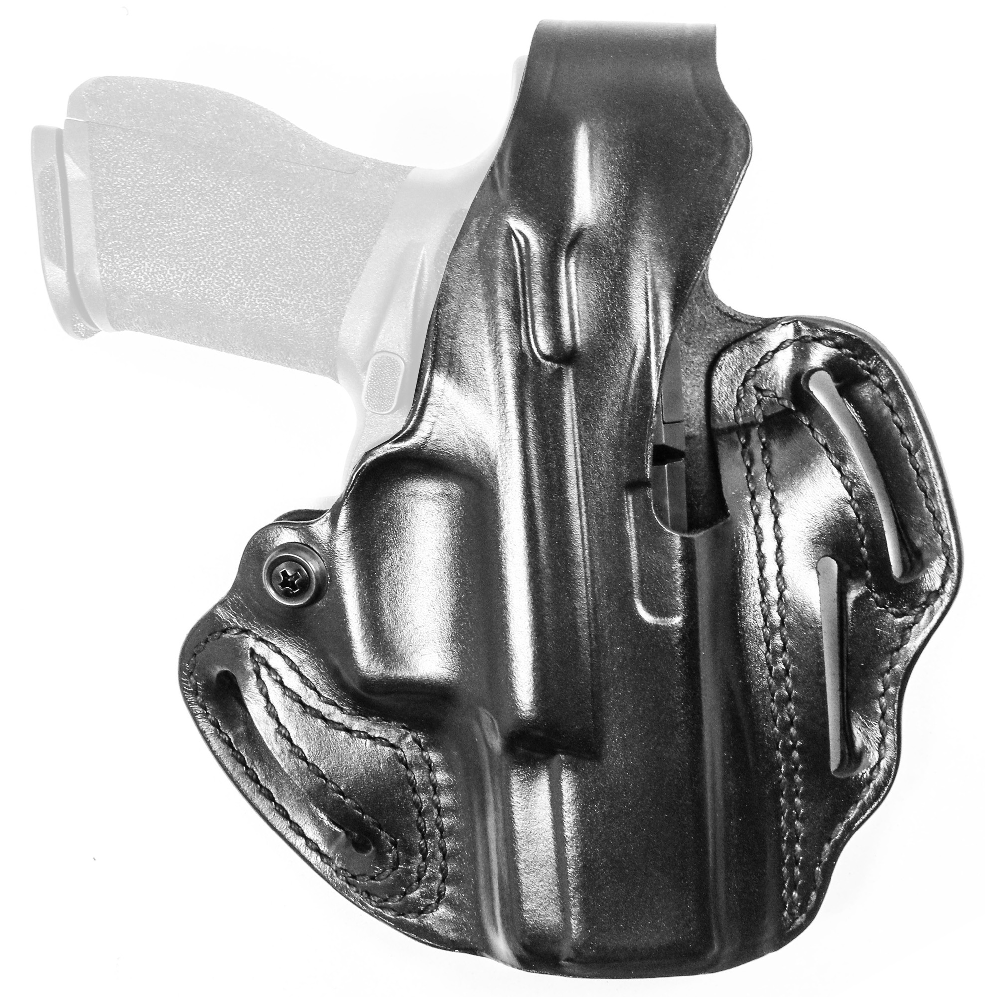 DeSantis Springfield Echelon 4″ THUMB BREAK SCABBARD Right Hand Leather Belt Holster – Black