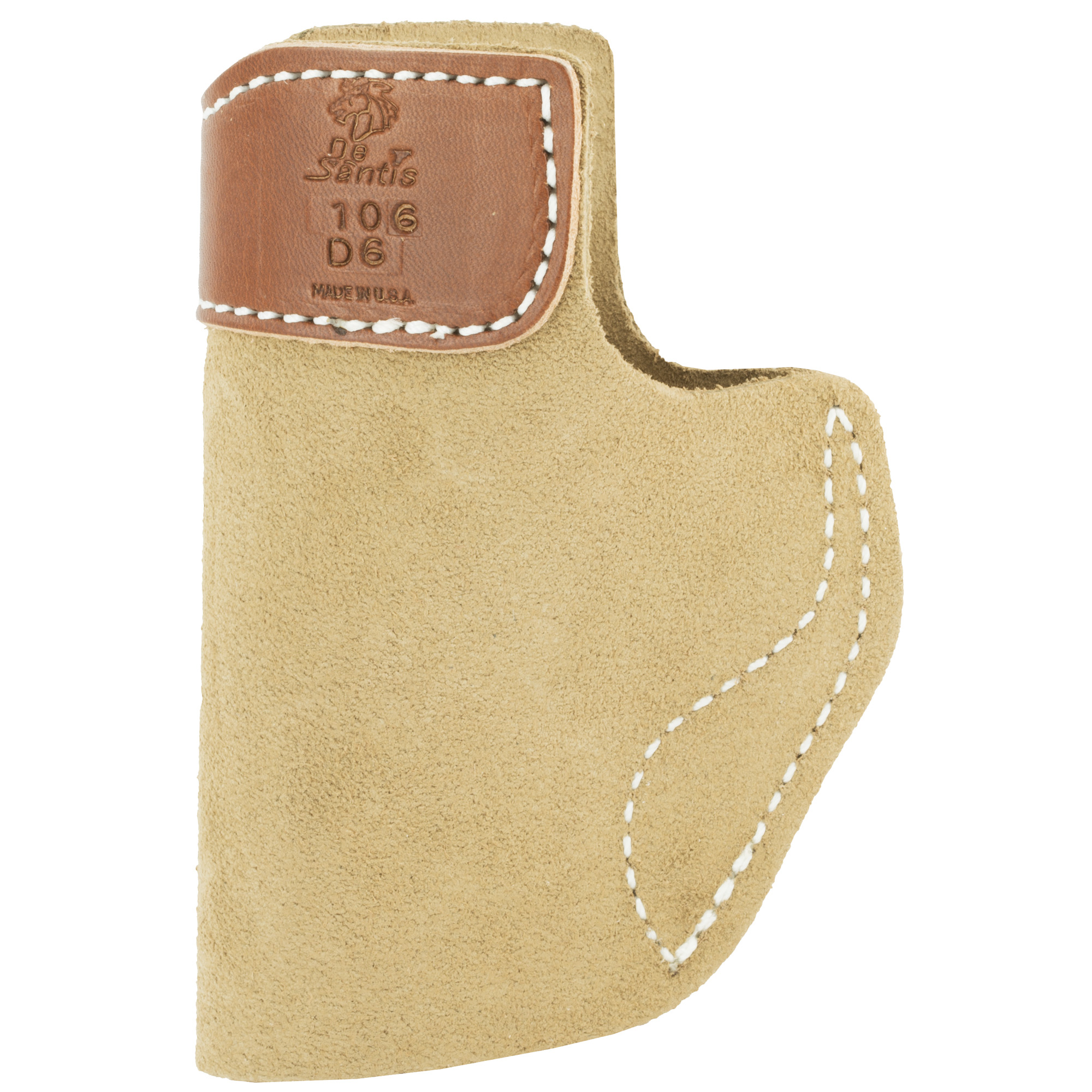 DeSantis Glock 43/ Kahr PM9 106 Sof-Tuck Right Hand Leather Inside Waistband Holster – Tan