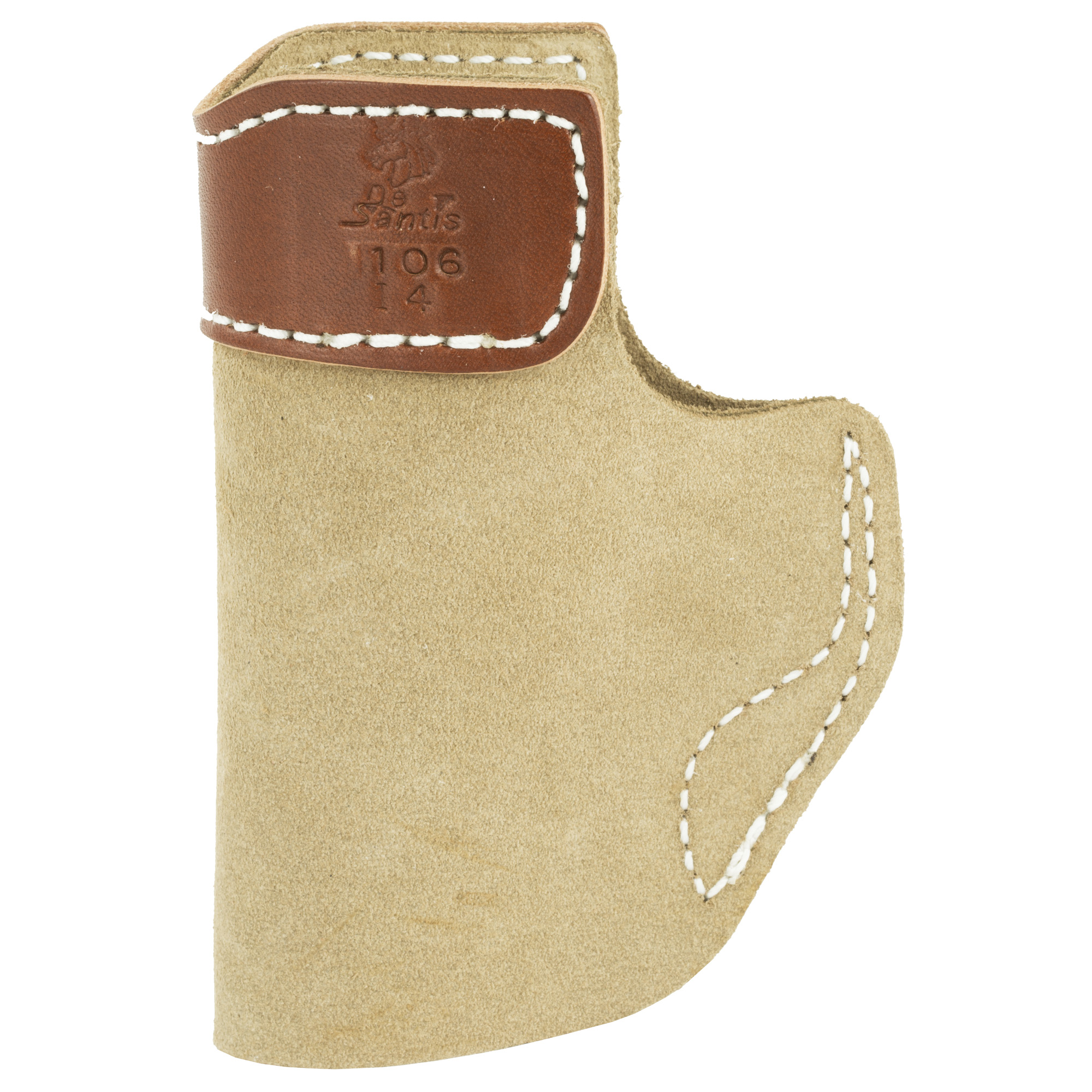 DeSantis S&W M&P Shield, Springfield Hellcat 106 Sof-Tuck Right Hand Leather Inside Waistband Holster – Tan