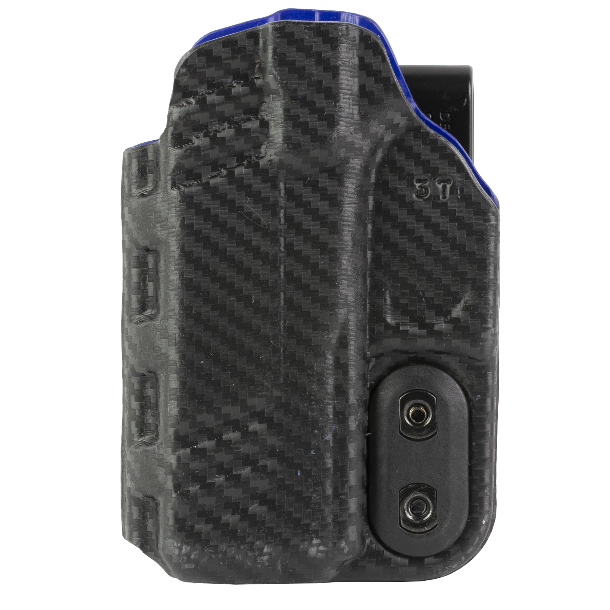 DeSantis Glock 43X MOS 137 Ambidextrous Carbon Fiber Exterior/Blue Kydex Interior Inside Waistband Holster – Black, Blue