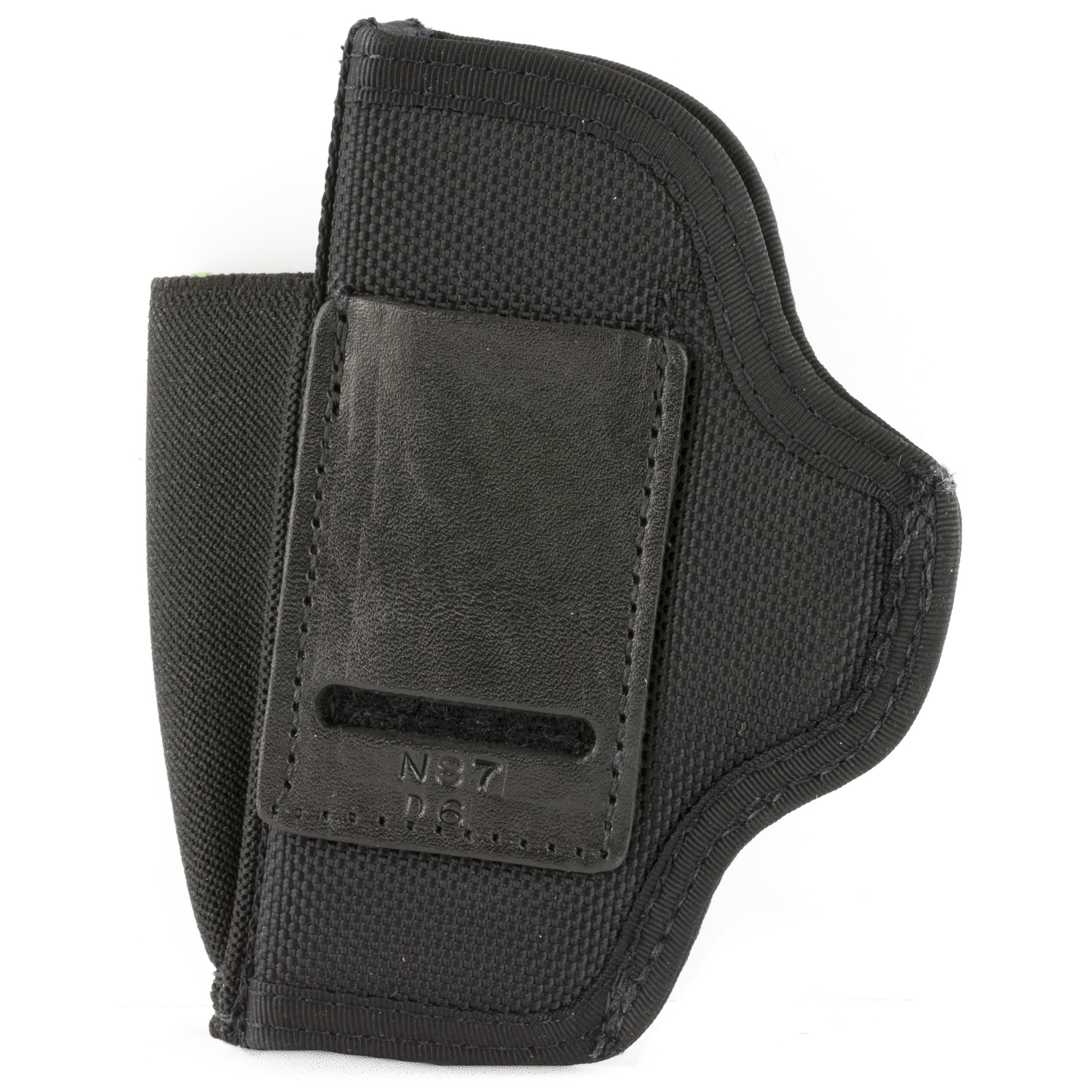 DeSantis Glock 43/ Kahr PM9 Kahr PM9/PM40/MK9/MK40, Ruger LC9 N87 Pro Stealth 3″ Ambidextrous Leather Inside Waistband Holster – Black