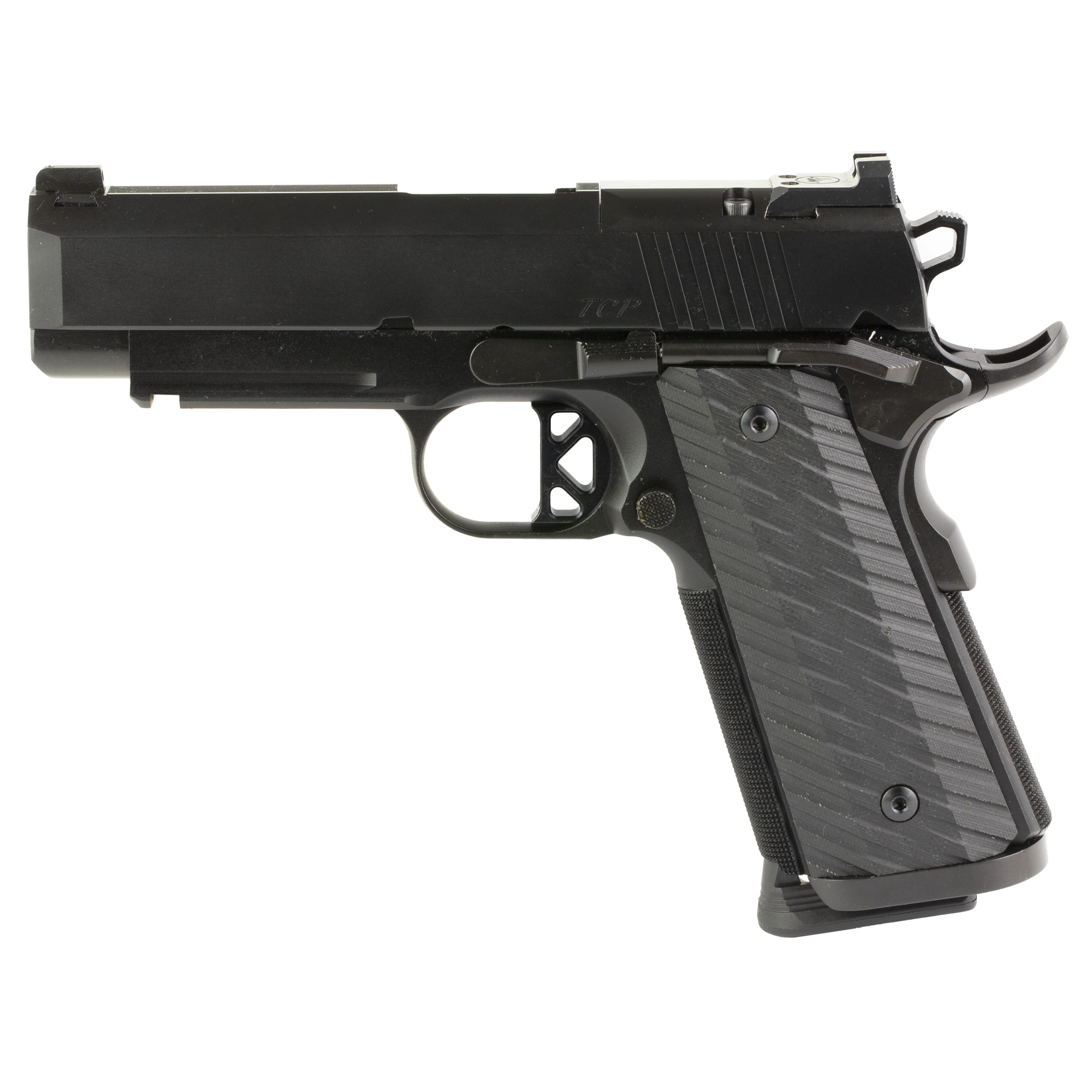 Dan Wesson TCP 45ACP 1911 4″ 45 ACP 8rd Brass Front – Black