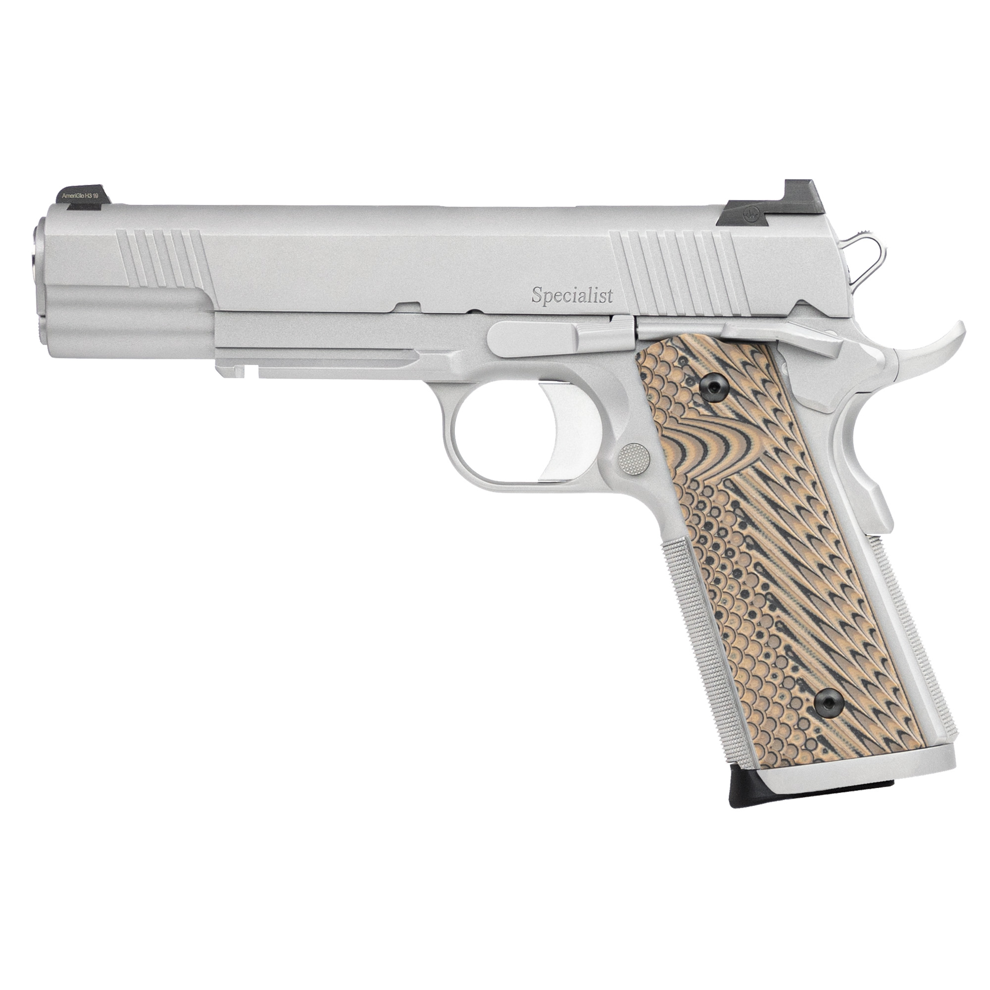 Dan Wesson SPECIALIST 1911 5″ 10mm 8rd Night Sights – Silver