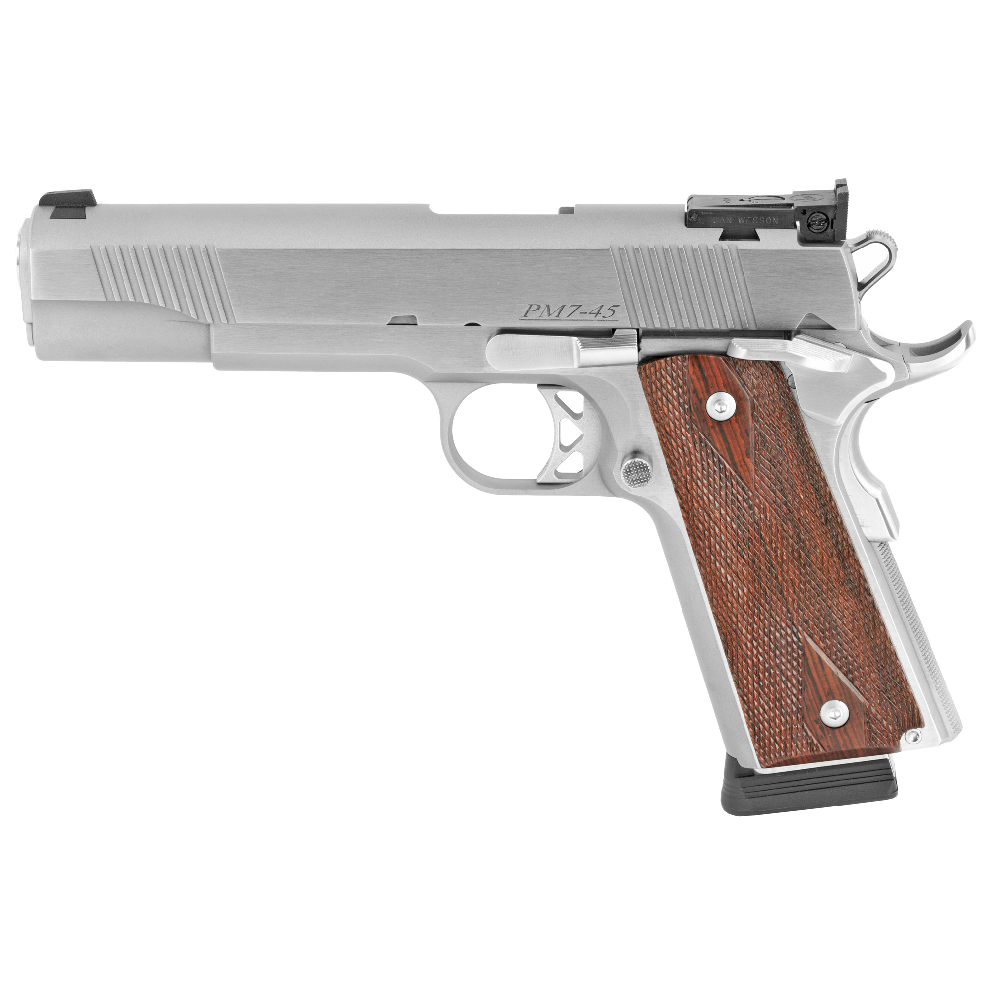 Dan Wesson Pointman Seven 1911 5″ 45 ACP 8rd Adjustable Sights – Silver