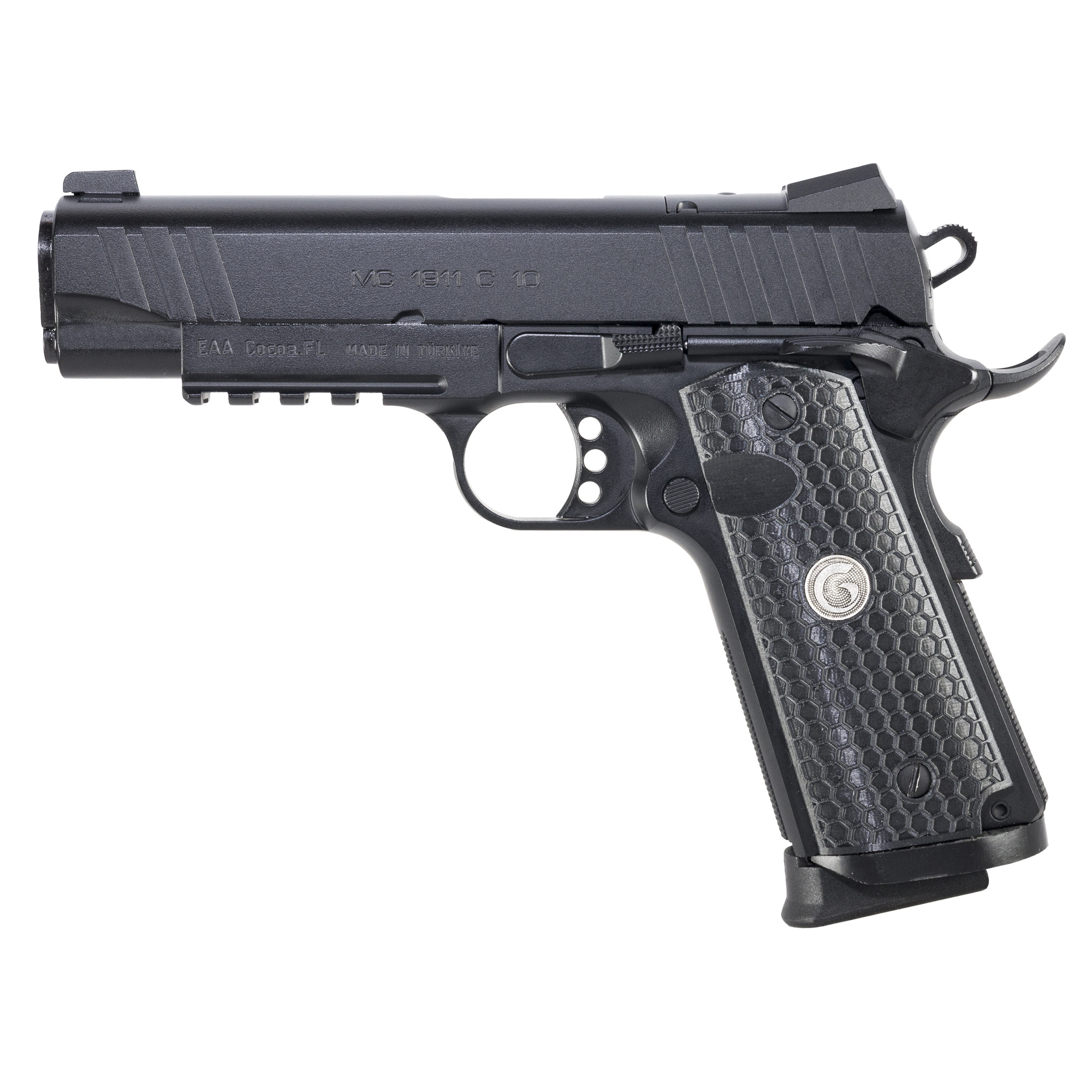 Girsan MC1911 C Influencer 4.4″ 45 ACP 8rd 3 Dot – Black