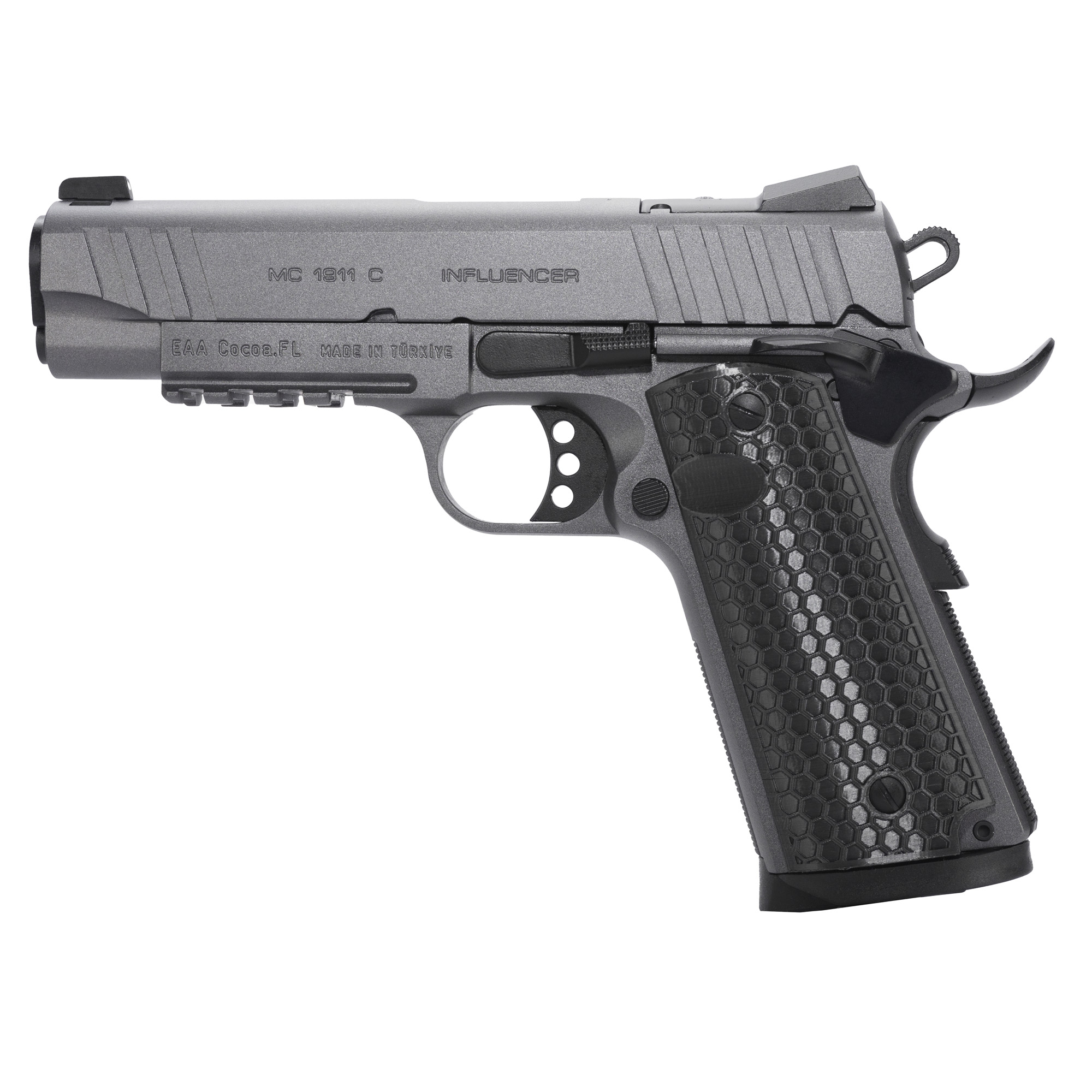 Girsan MC1911 C Influencer 4.4″ 45 ACP 8rd 3 Dot – Tungsten