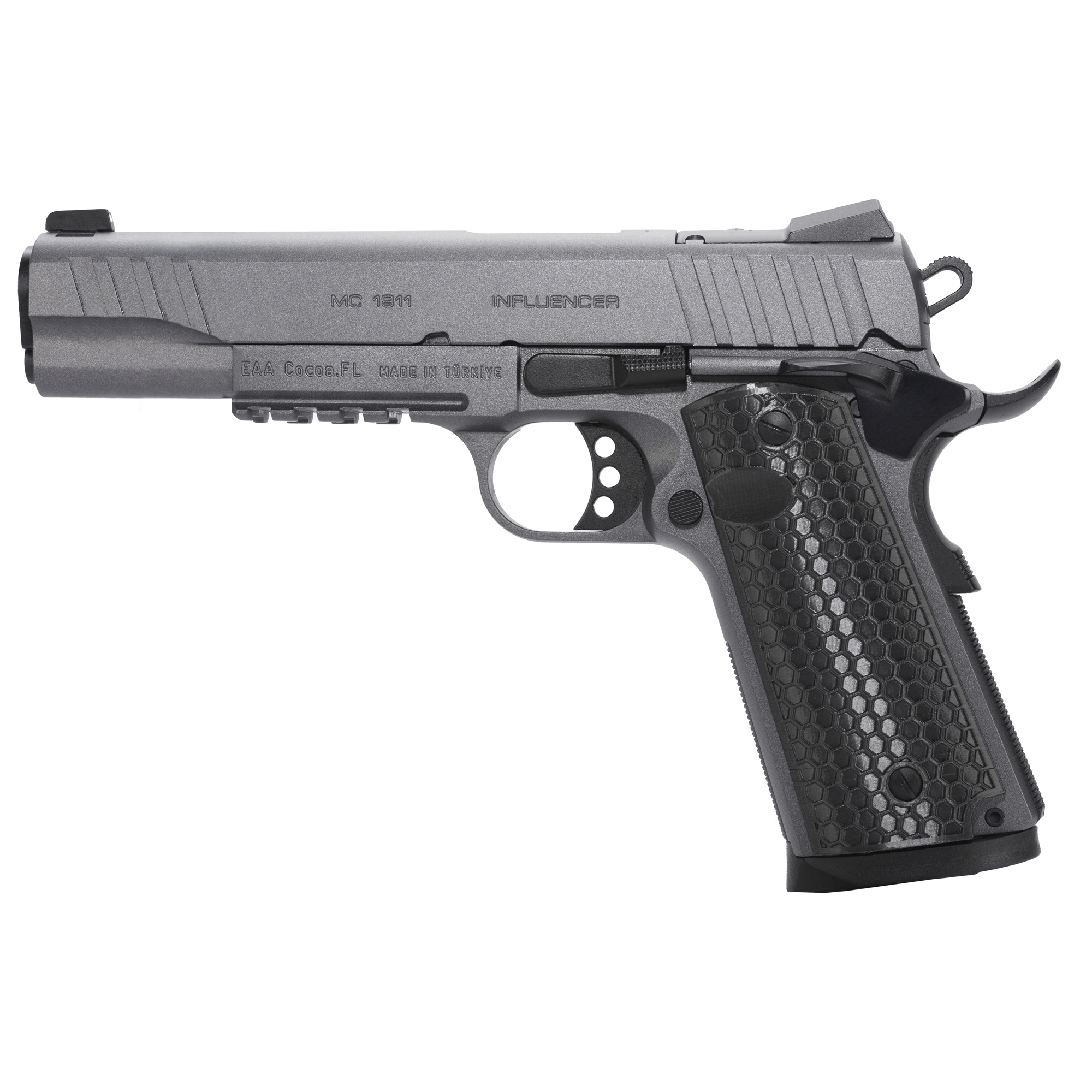 Girsan MC1911S Influencer 5″ 45 ACP 8rd 3 Dot – Tungsten