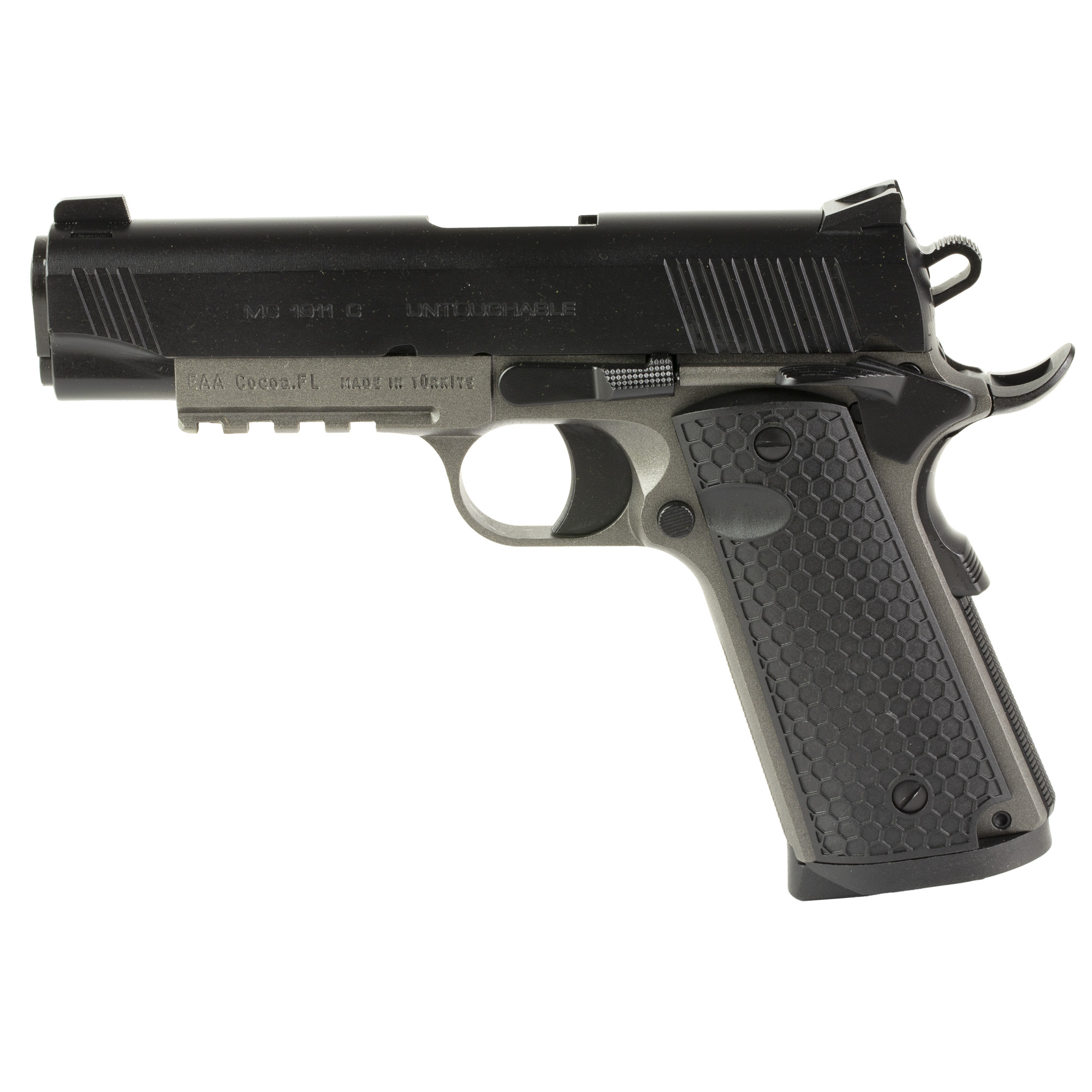 Girsan MC1911 C Untouchable 4.4″ 45 ACP 8rd 3 Dot – Black, Silver