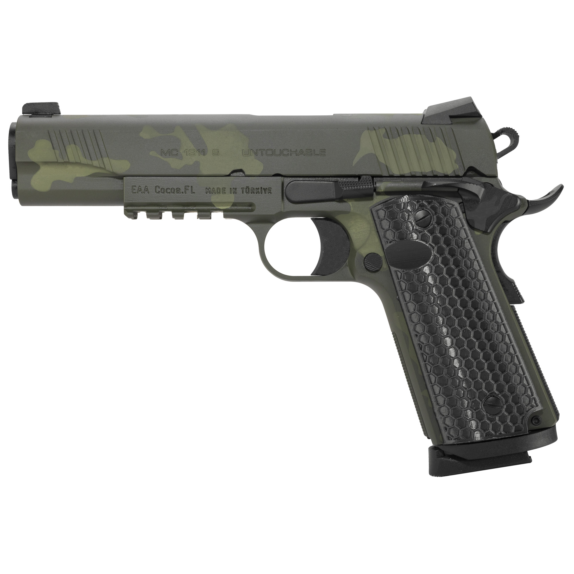 Girsan MC1911S Untouchable 5″ 45 ACP 8rd 3 Dot – Olive Drab Green