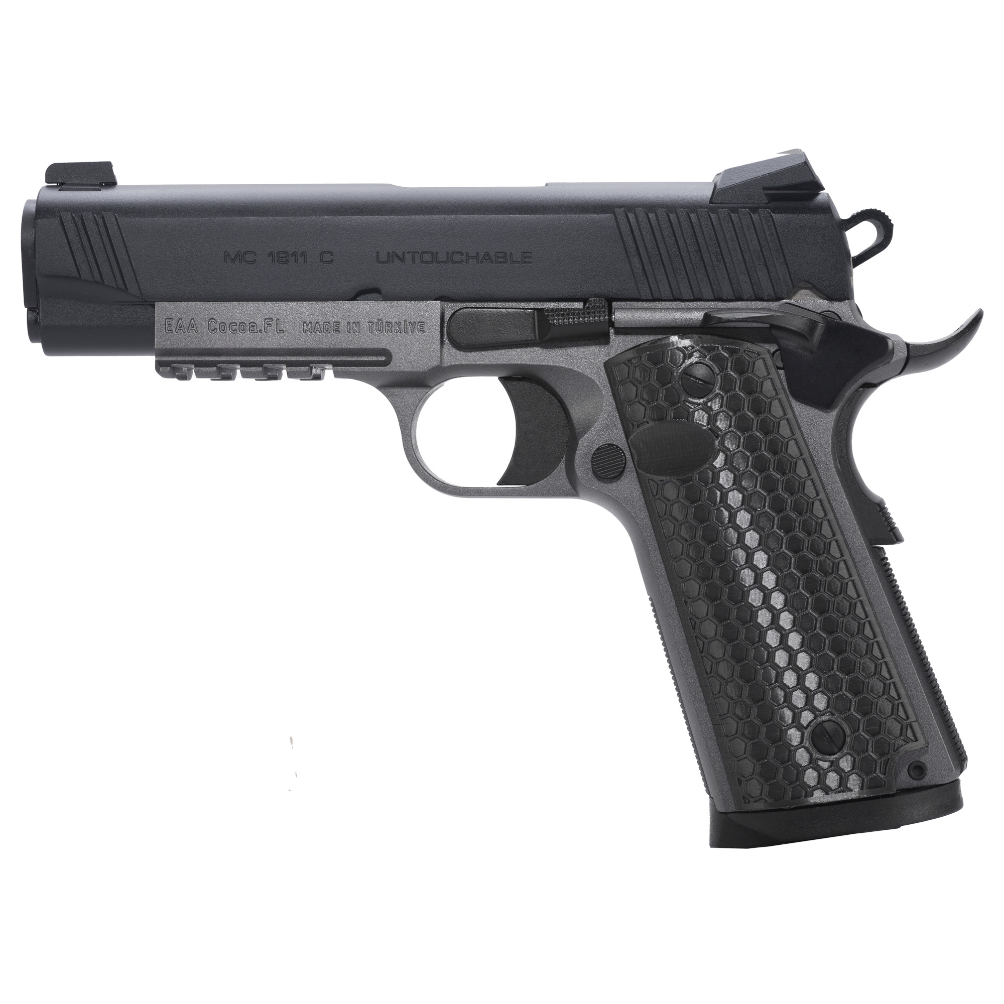 Girsan MC1911 C Untouchable 4.4″ 9mm 9rd 3 Dot – Black, Silver