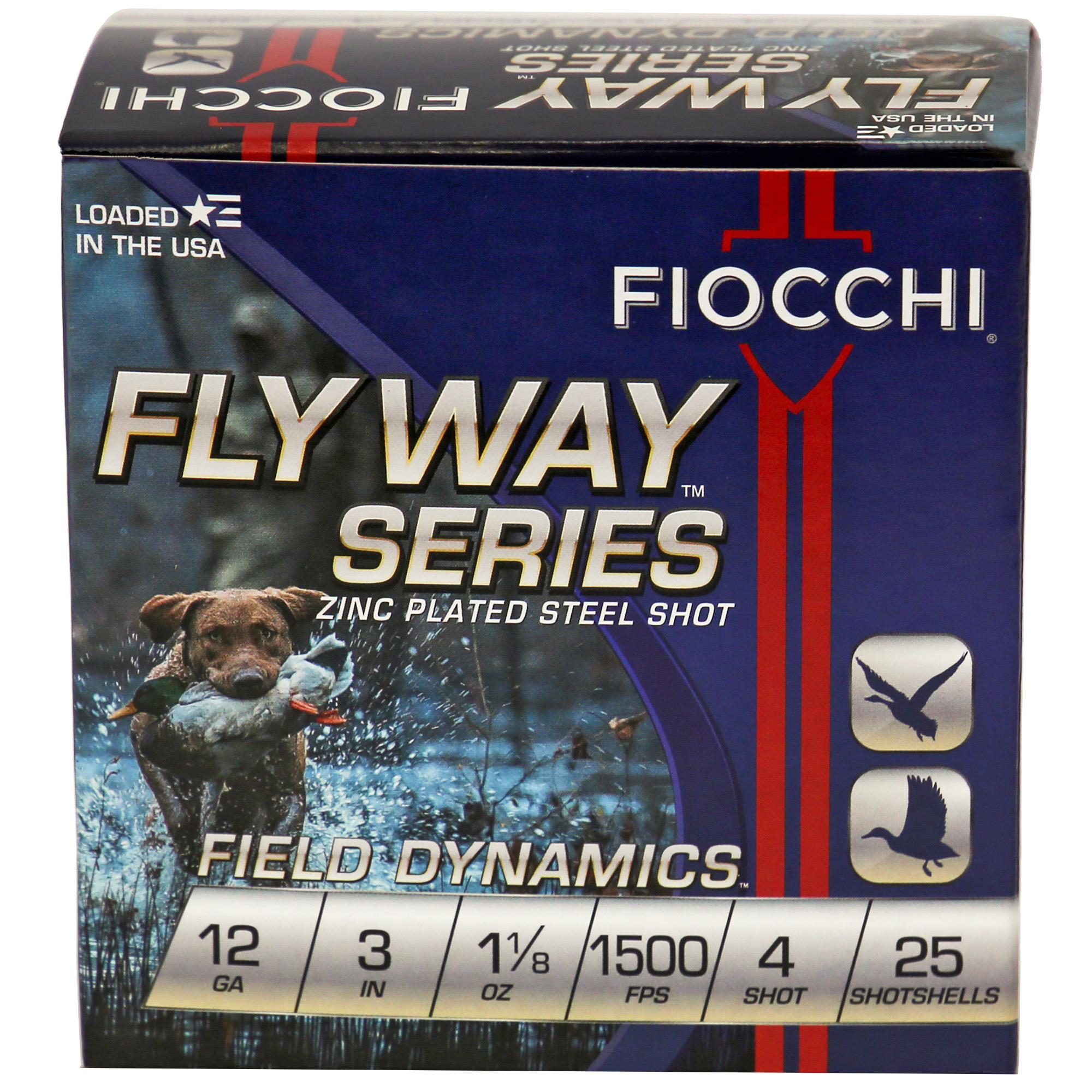 Fiocchi Flyway Steel 12 Gauge 3″ #4 Steel Shot – 25rd