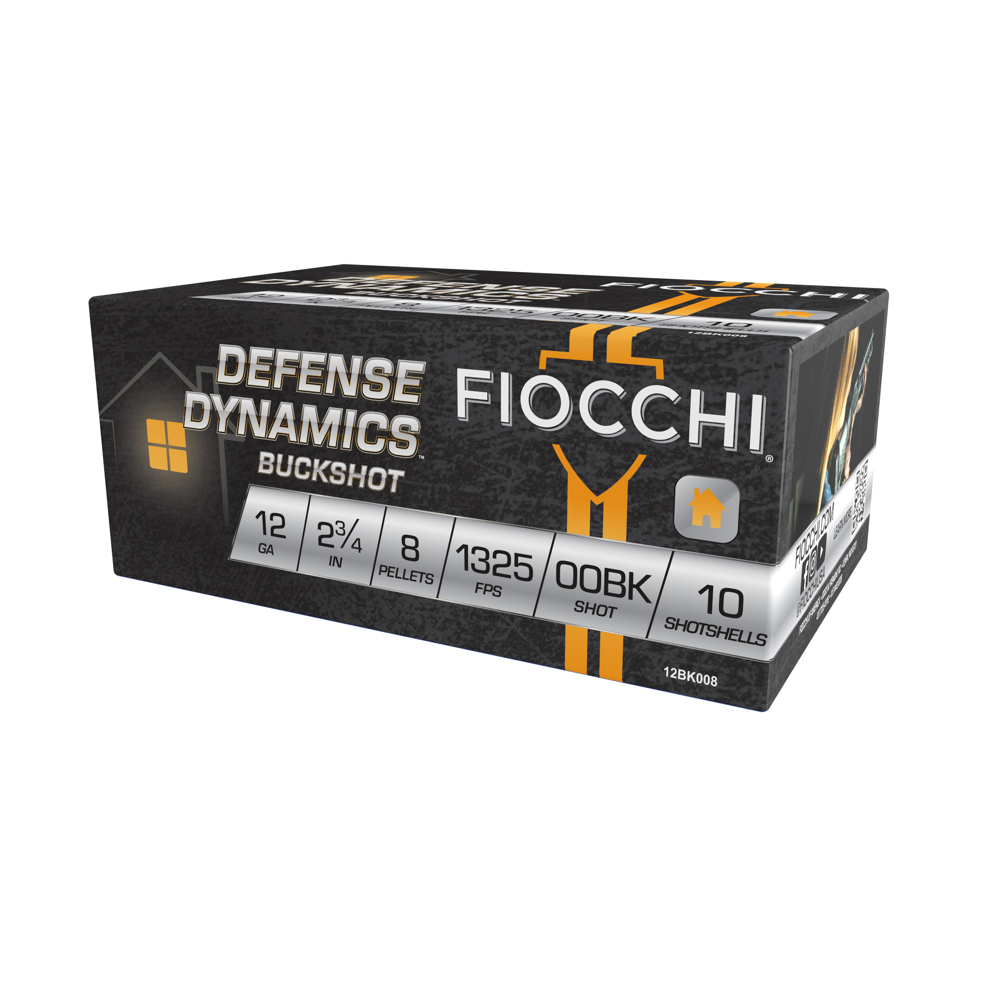 Fiocchi Defense Dynamics 12 Gauge 2.75″ 00 Buck Steel Shot – 10rd