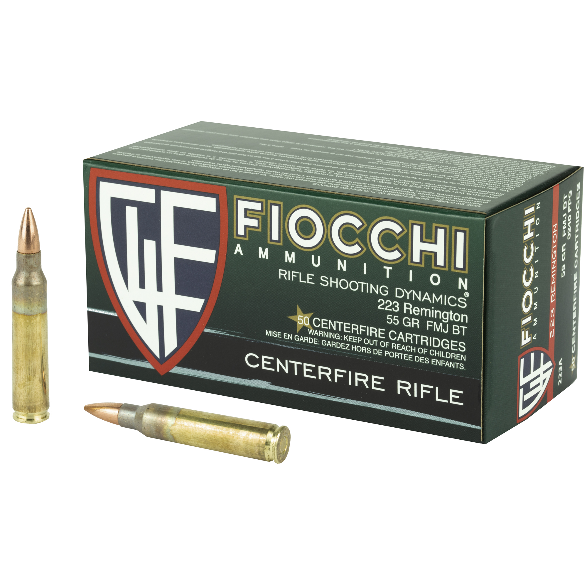 Fiocchi Rifle 223 Remington 55gr Full Metal Jacket – 50rd