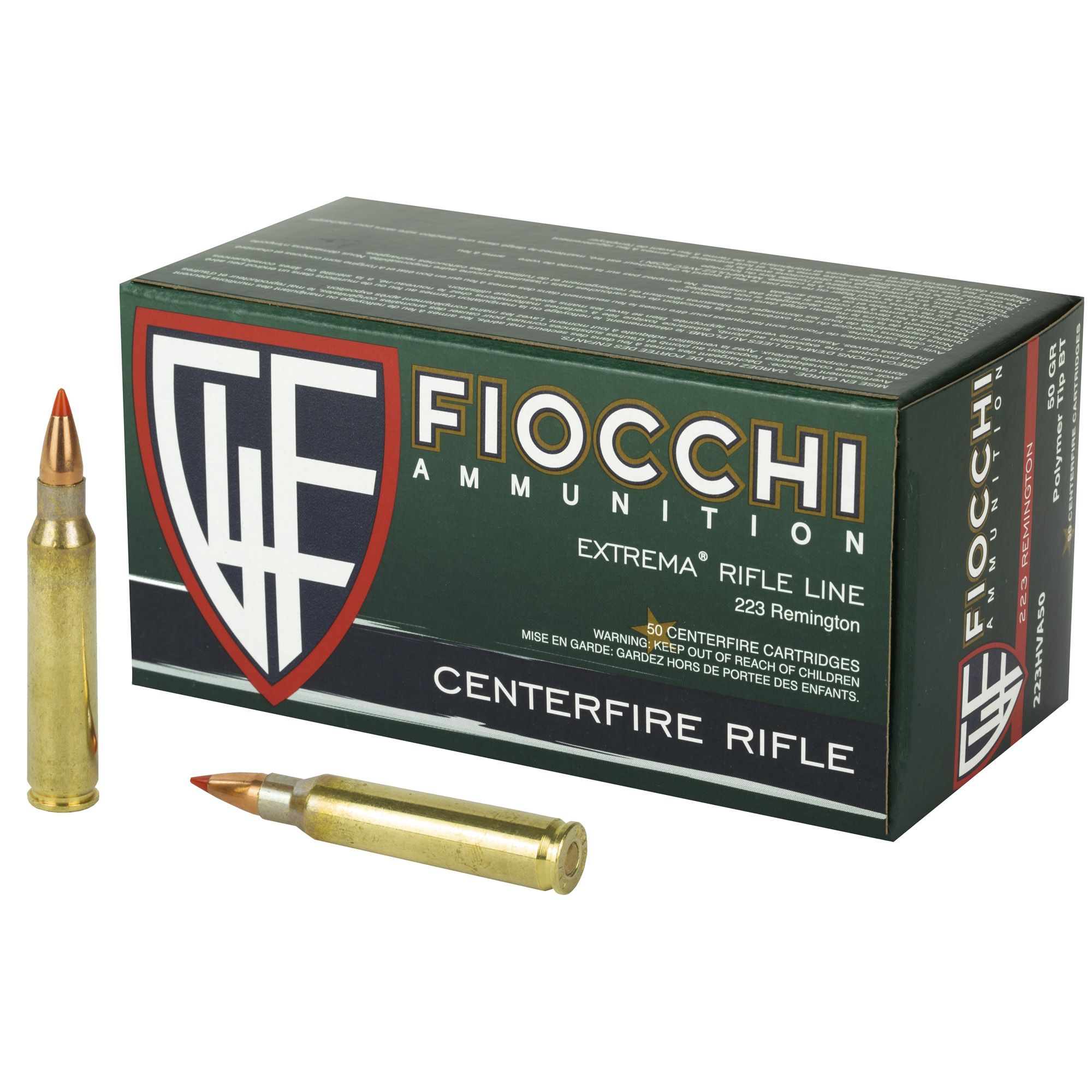 Fiocchi Rifle 223 Remington 50gr V-Max – 50rd