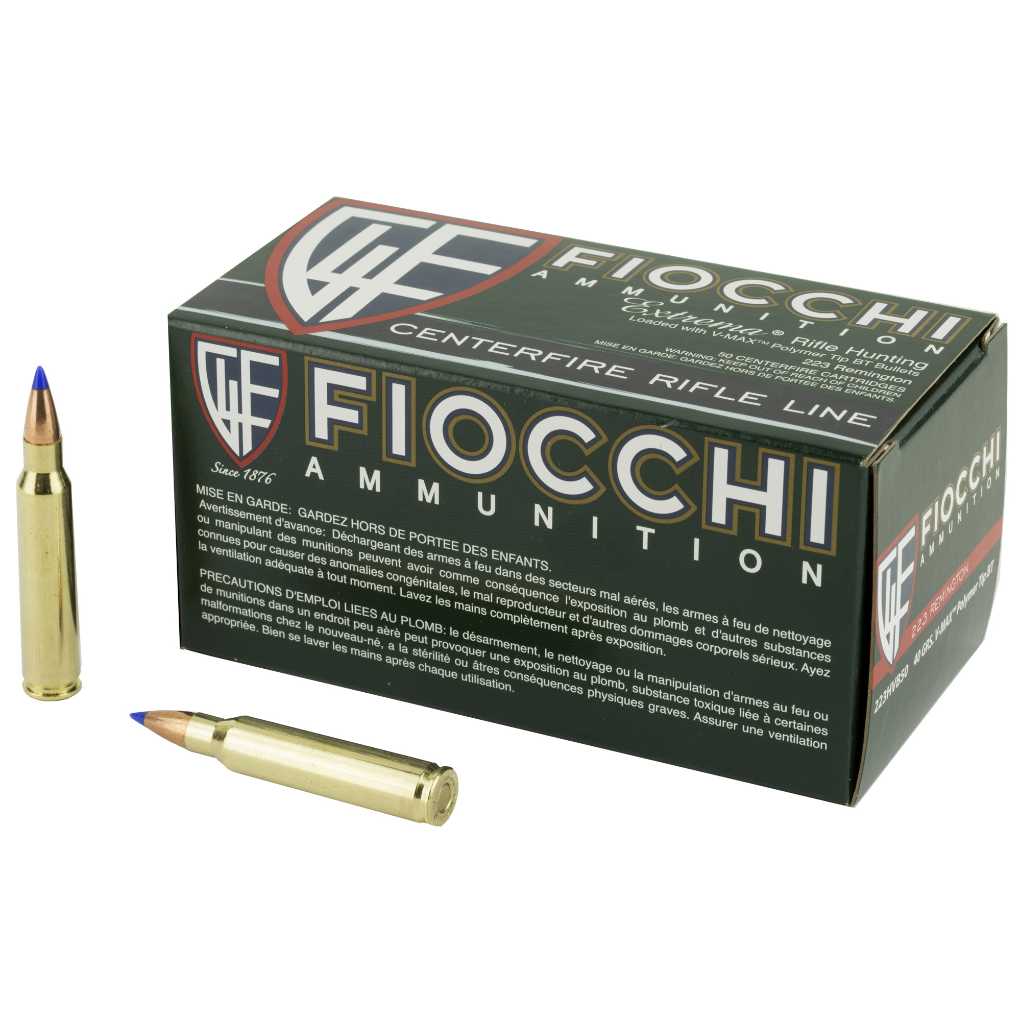 Fiocchi Rifle 223 Remington 40gr V-Max – 50rd