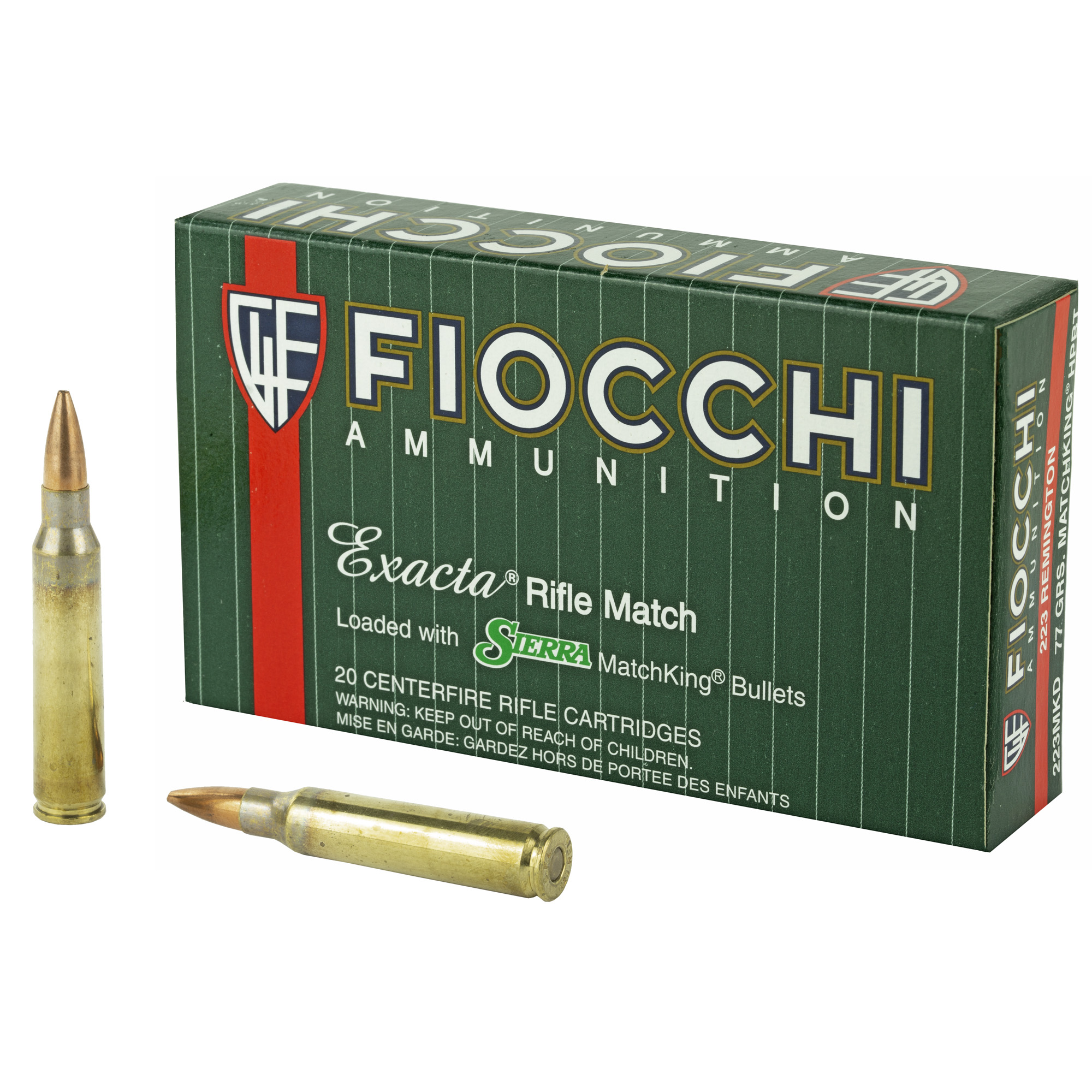 Fiocchi Rifle 223 Remington 77gr Boat Tail Hollow Point – 20rd