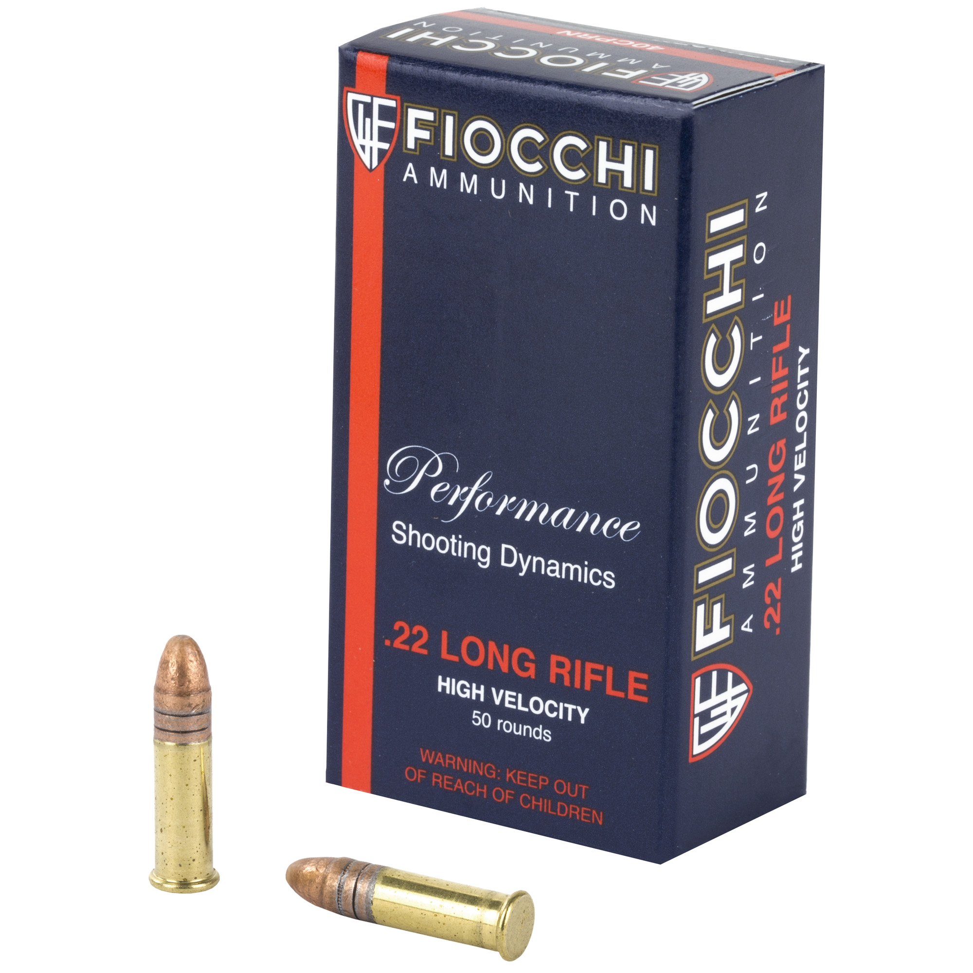 Fiocchi Rimfire 22 LR 40gr Copper Plated Round Nose – 50rd