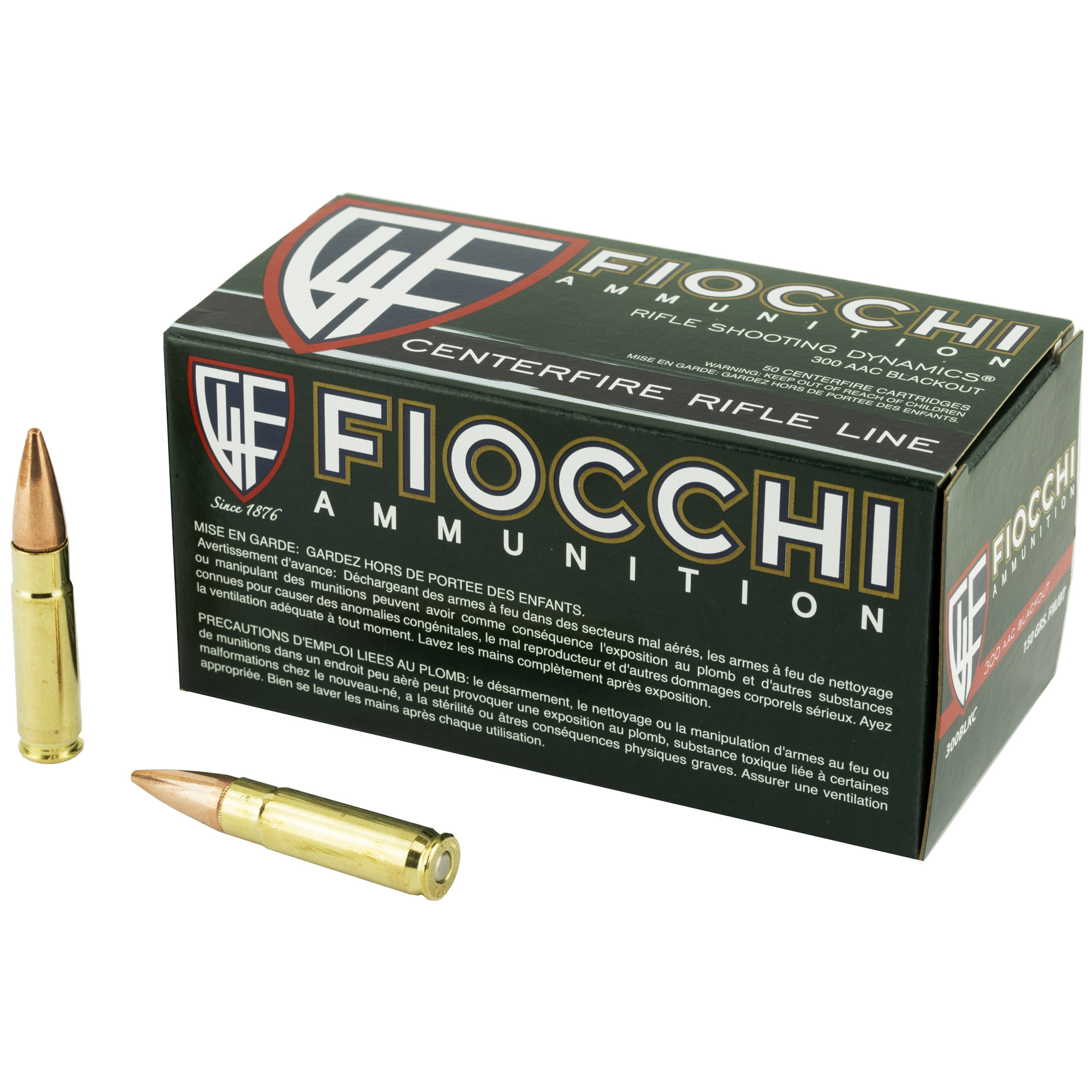 Fiocchi Rifle 300 Blackout 150gr Full Metal Jacket – 50rd