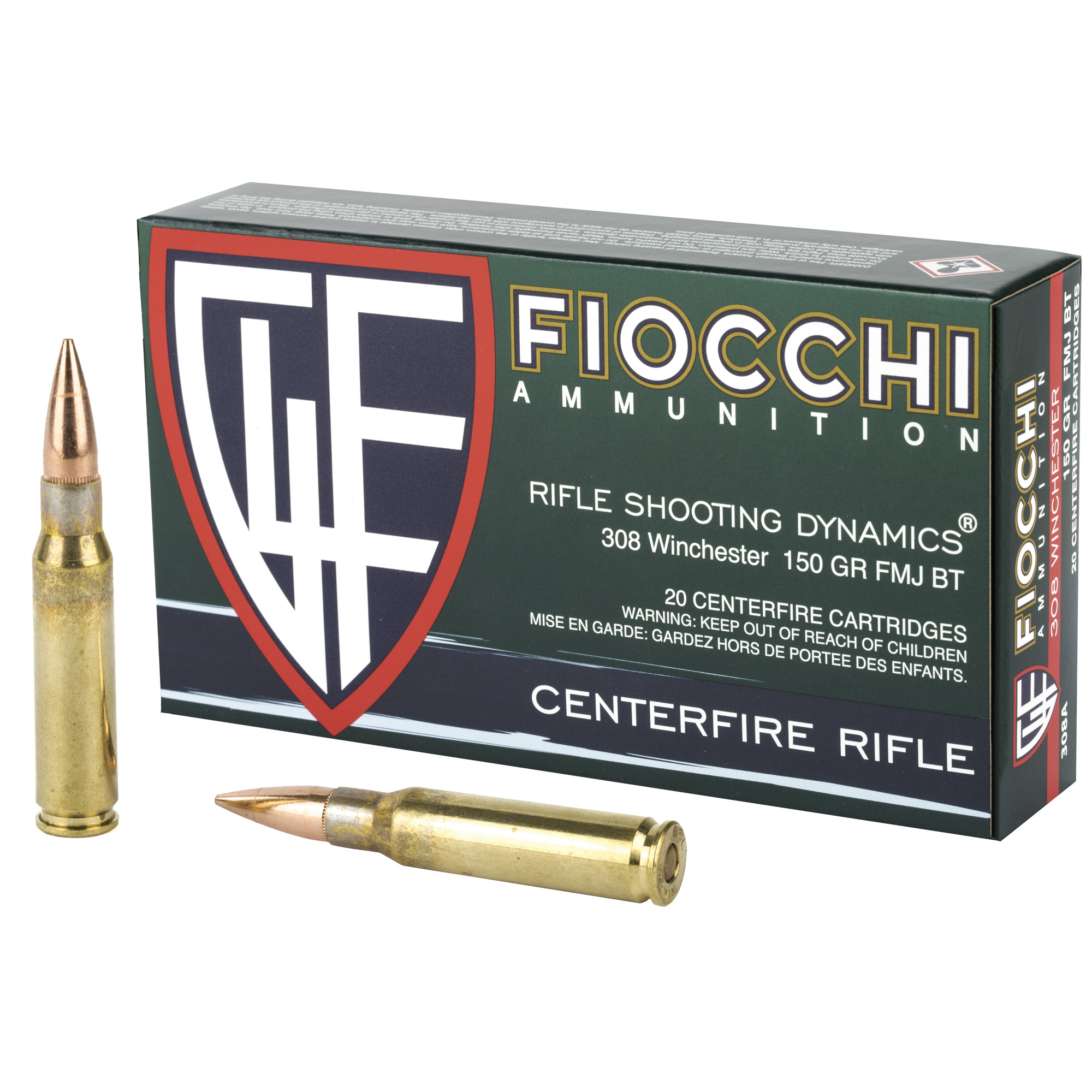 Fiocchi Rifle 308 Winchester 150gr Full Metal Jacket – 20rd