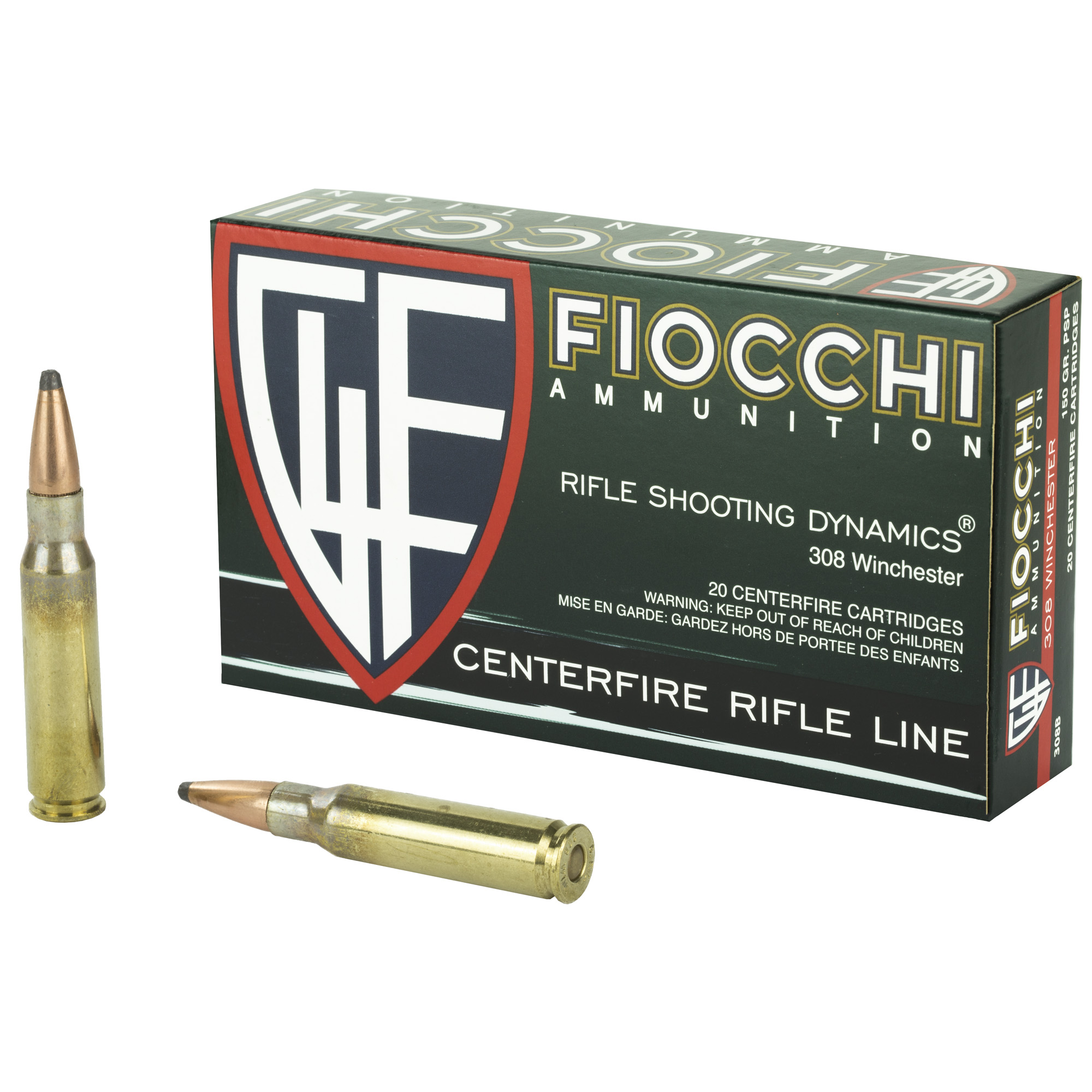 Fiocchi Rifle 308 Winchester 150gr Pointed Soft Point – 20rd