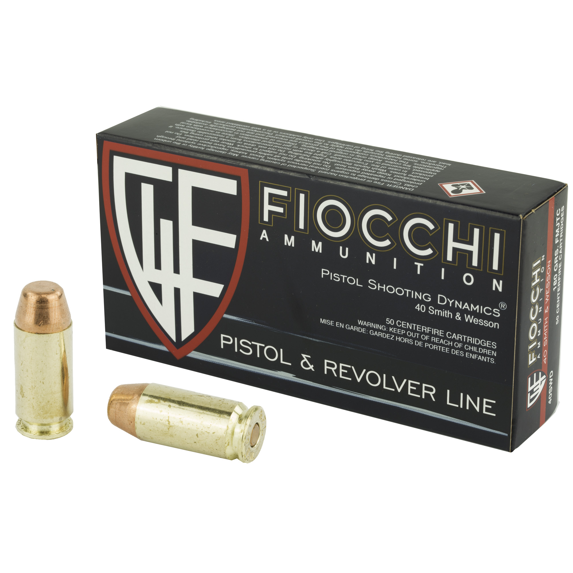 Fiocchi Centerfire Pistol 40 S&W 180gr Full Metal Jacket – 50rd