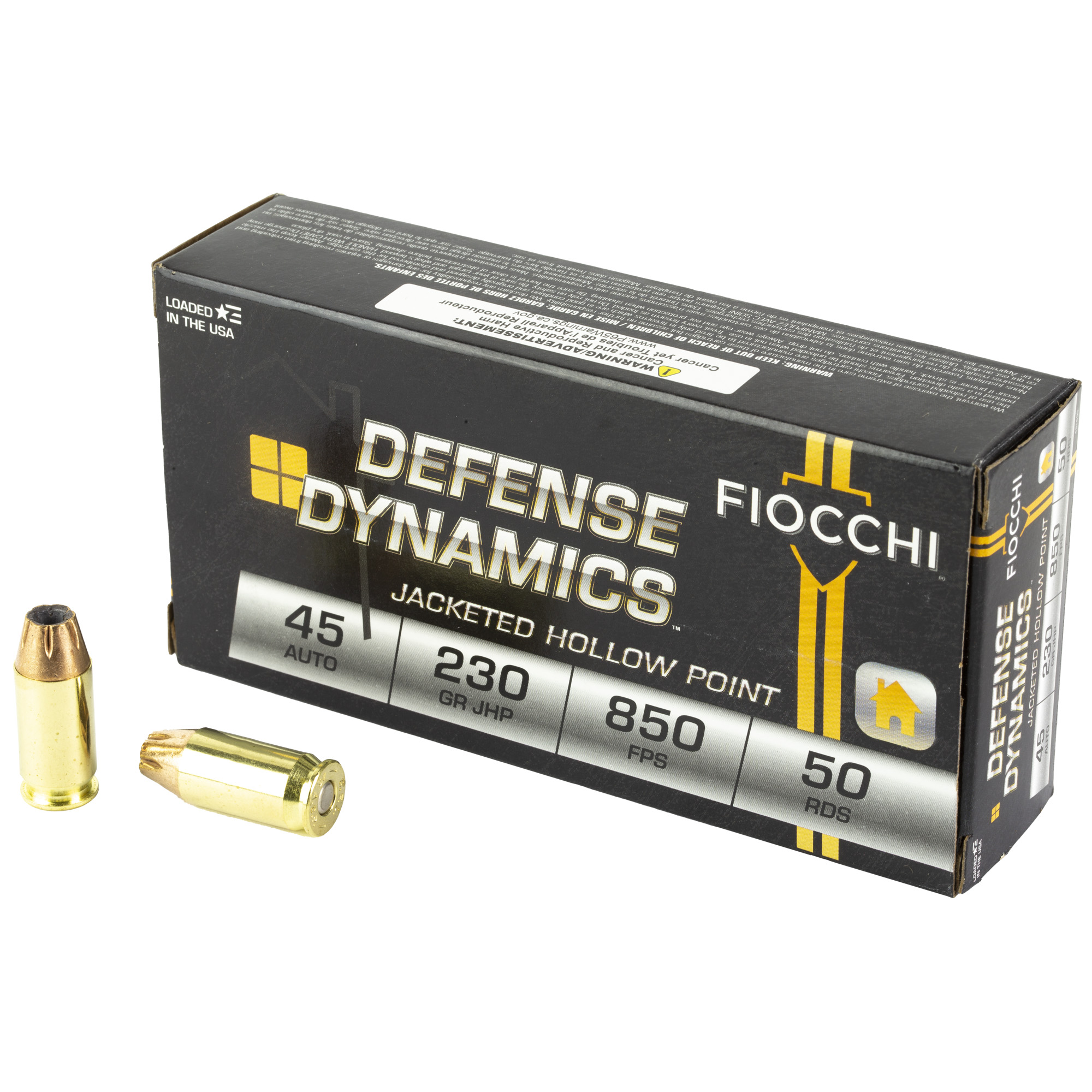 Fiocchi Centerfire Pistol 45 ACP 230gr Jacketed Hollow Point – 50rd