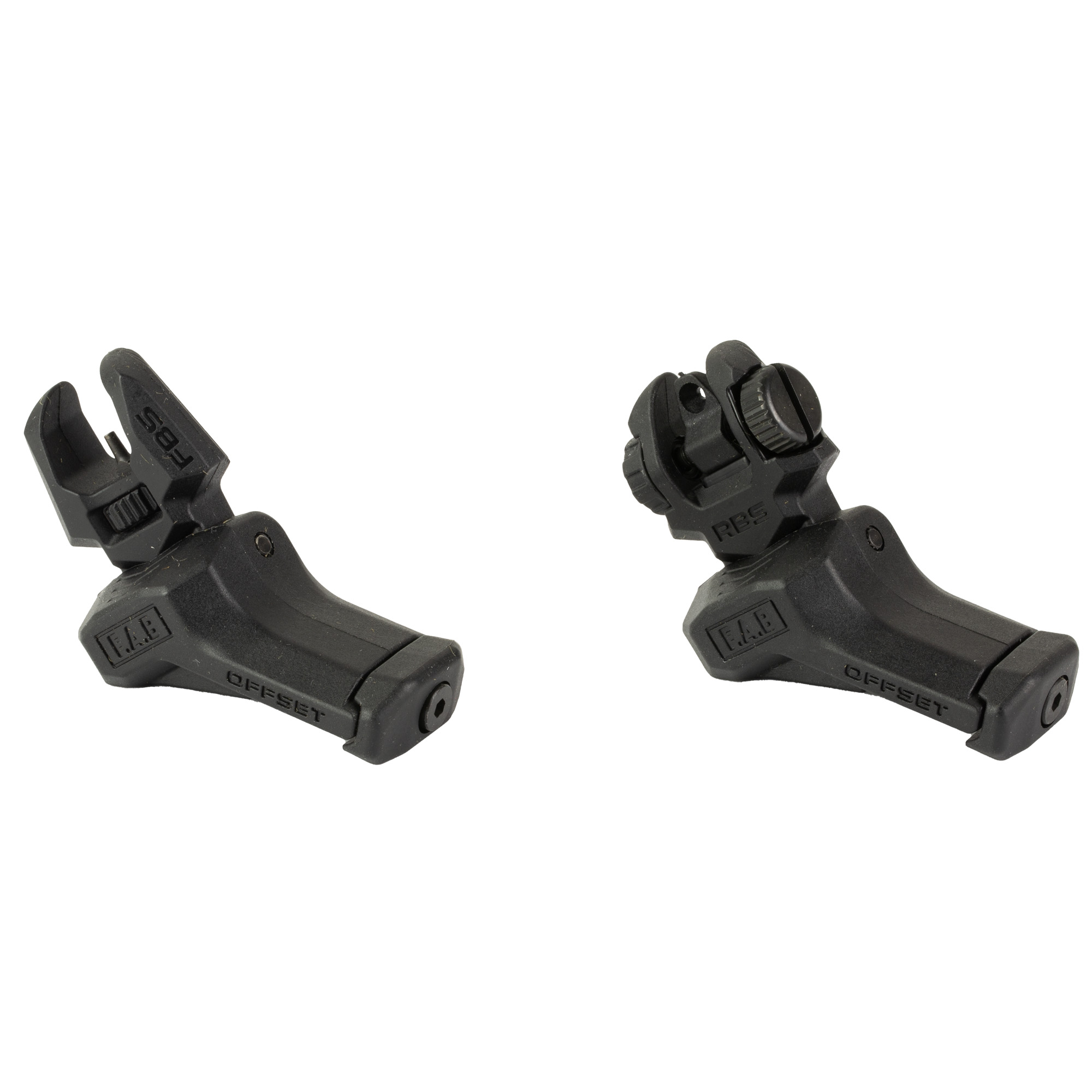 F.A.B. Defense Picatinny Off Set Flip Up Sights – Black