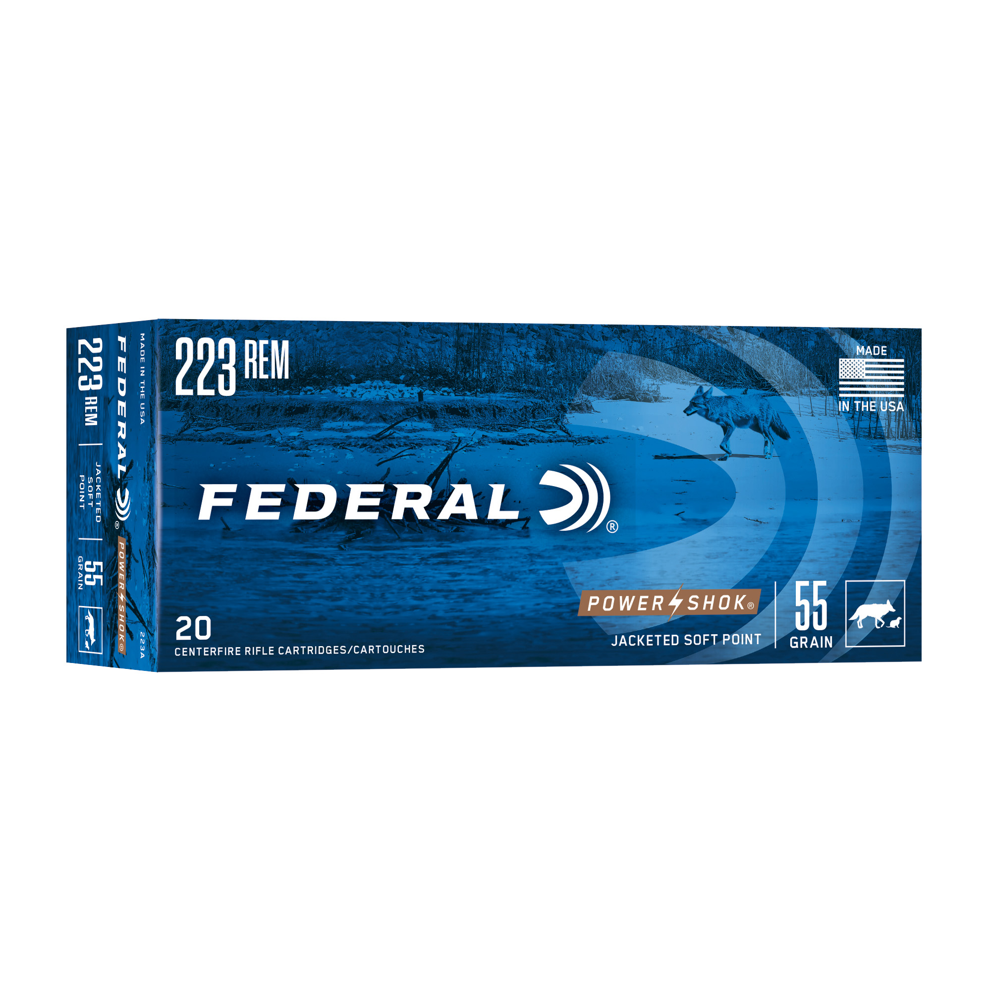 Federal PowerShok 223 Remington 55gr Soft Point – 20rd