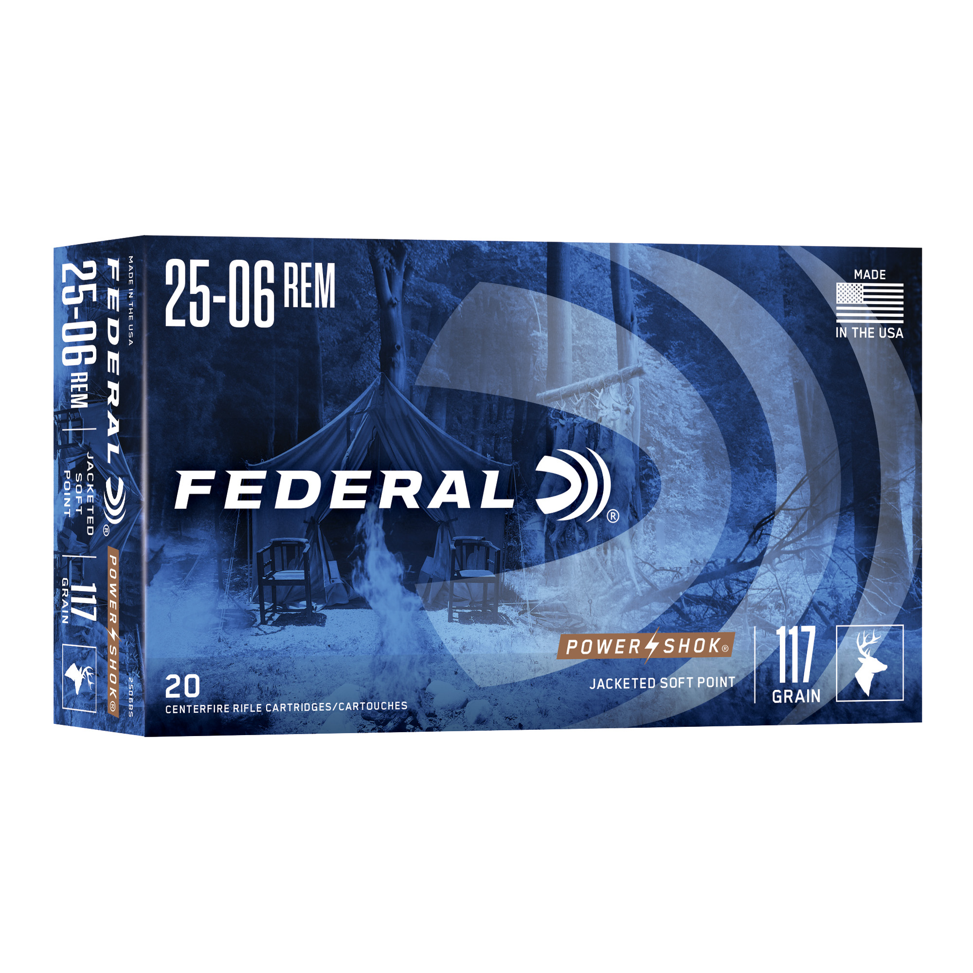 Federal PowerShok 25-06 Remington 117gr Soft Point – 20rd