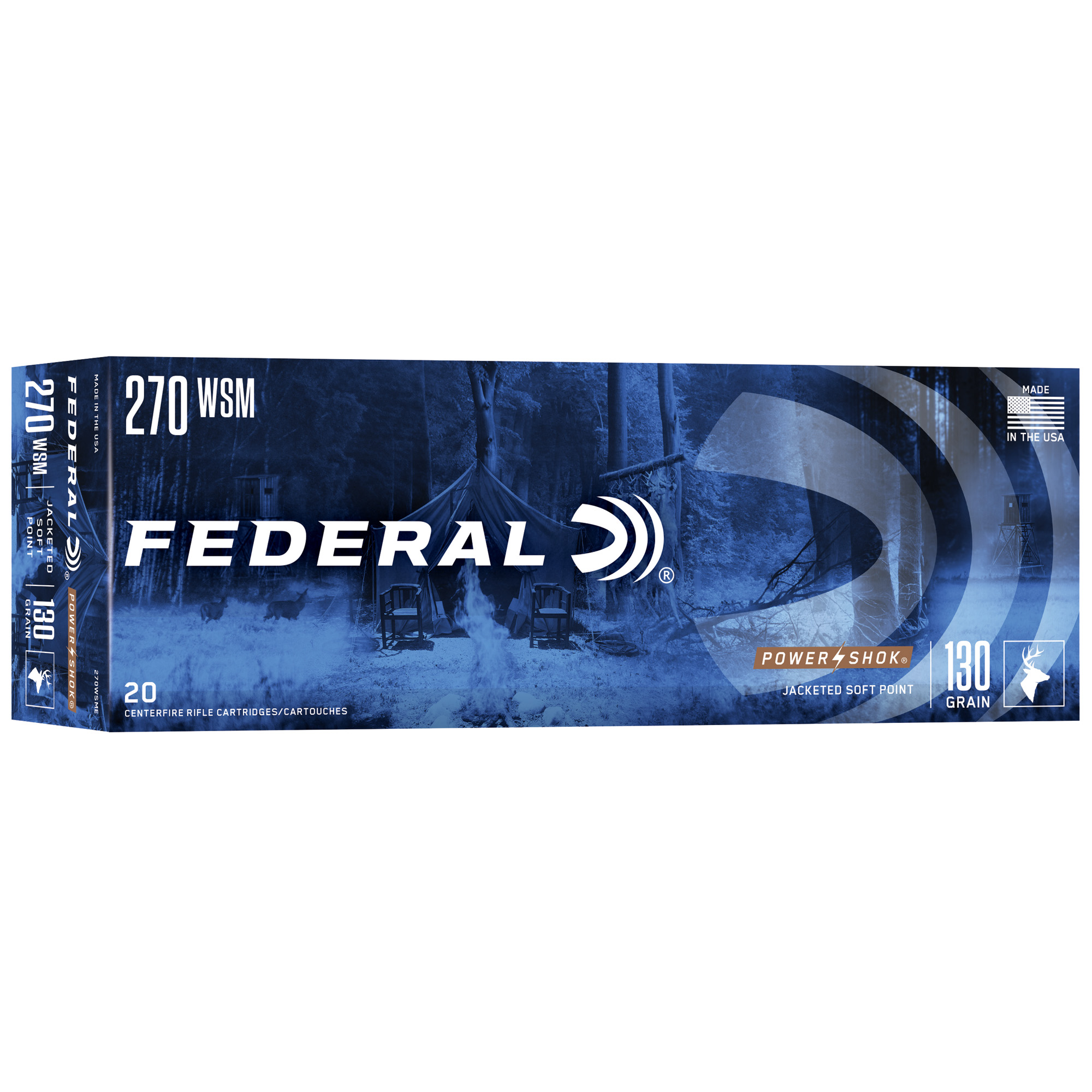 Federal PowerShok 270 Winchester Short Magnum 130gr Soft Point – 20rd