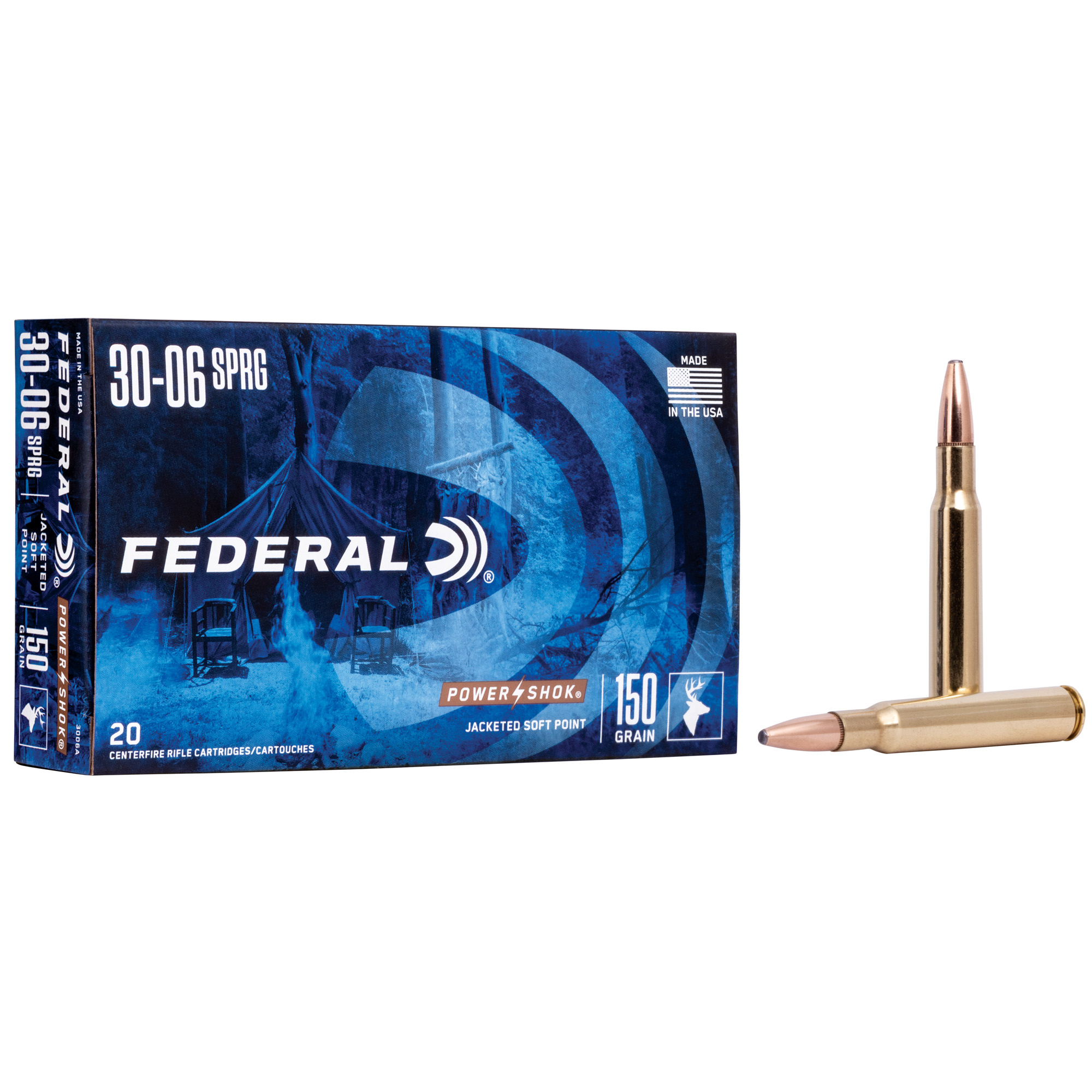 Federal PowerShok 30-06 Springfield 150gr Soft Point – 20rd