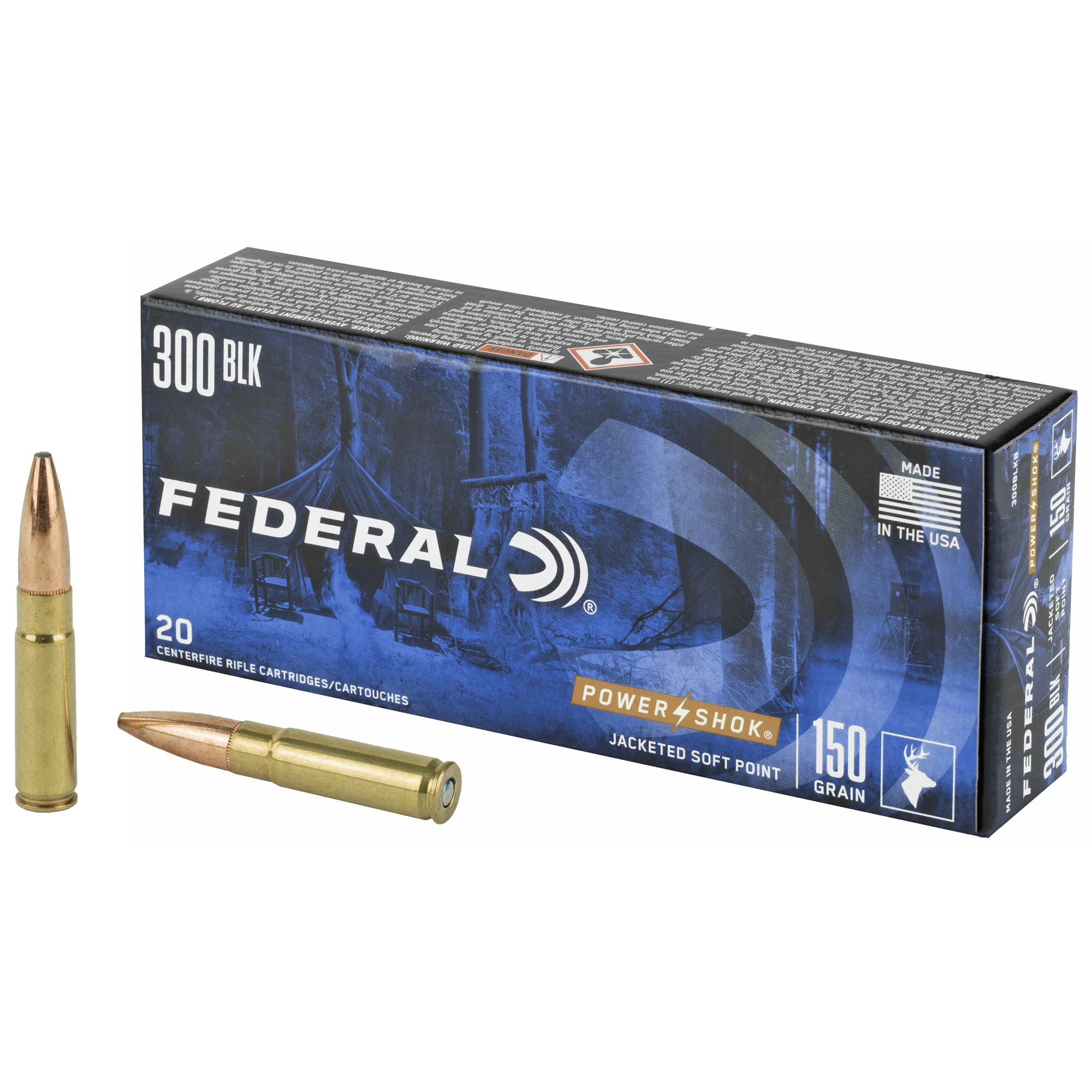 Federal PowerShok 300 Blackout 150gr Soft Point – 20rd