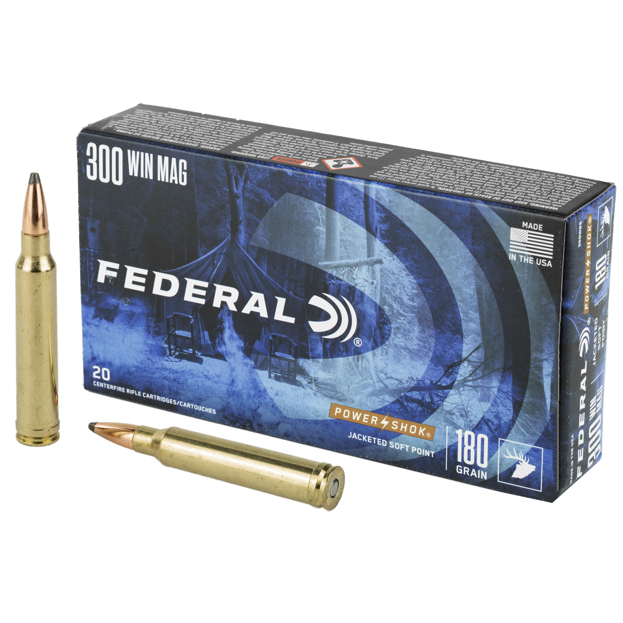 Federal PowerShok 300 Winchester Magnum 180gr Soft Point – 20rd