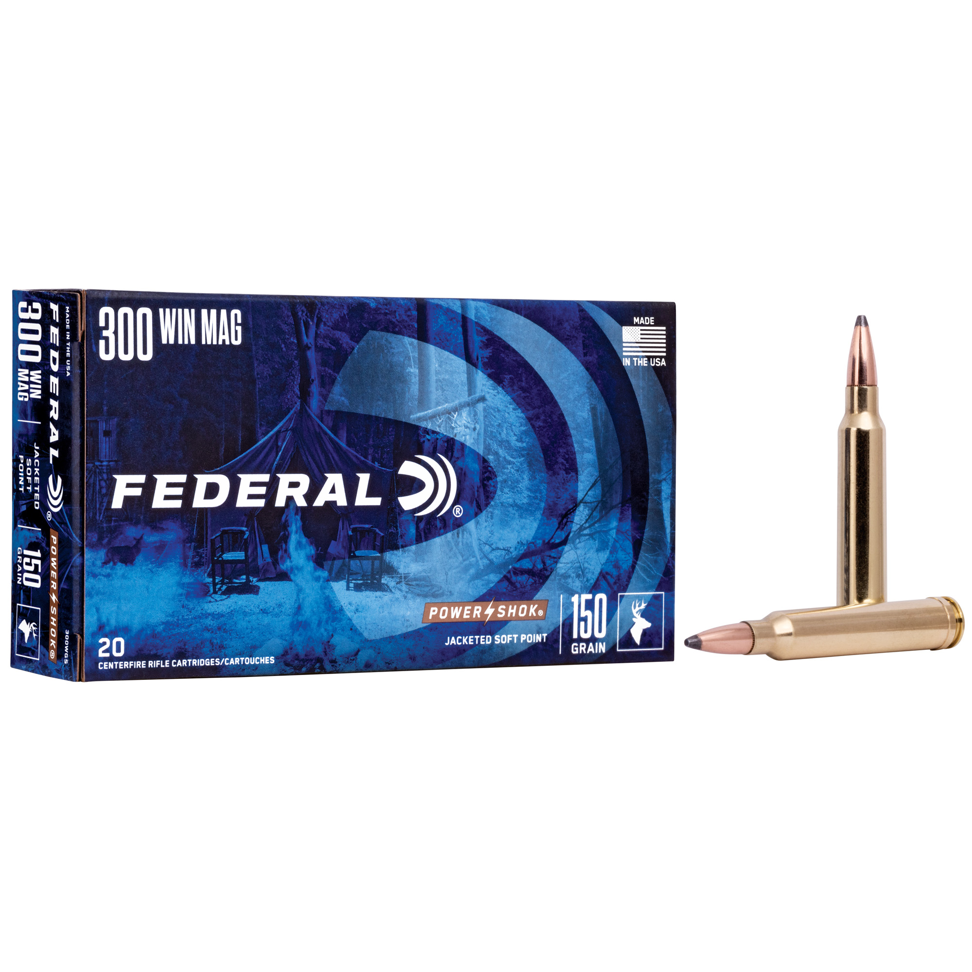 Federal PowerShok 300 Winchester Magnum 150gr Soft Point – 20rd