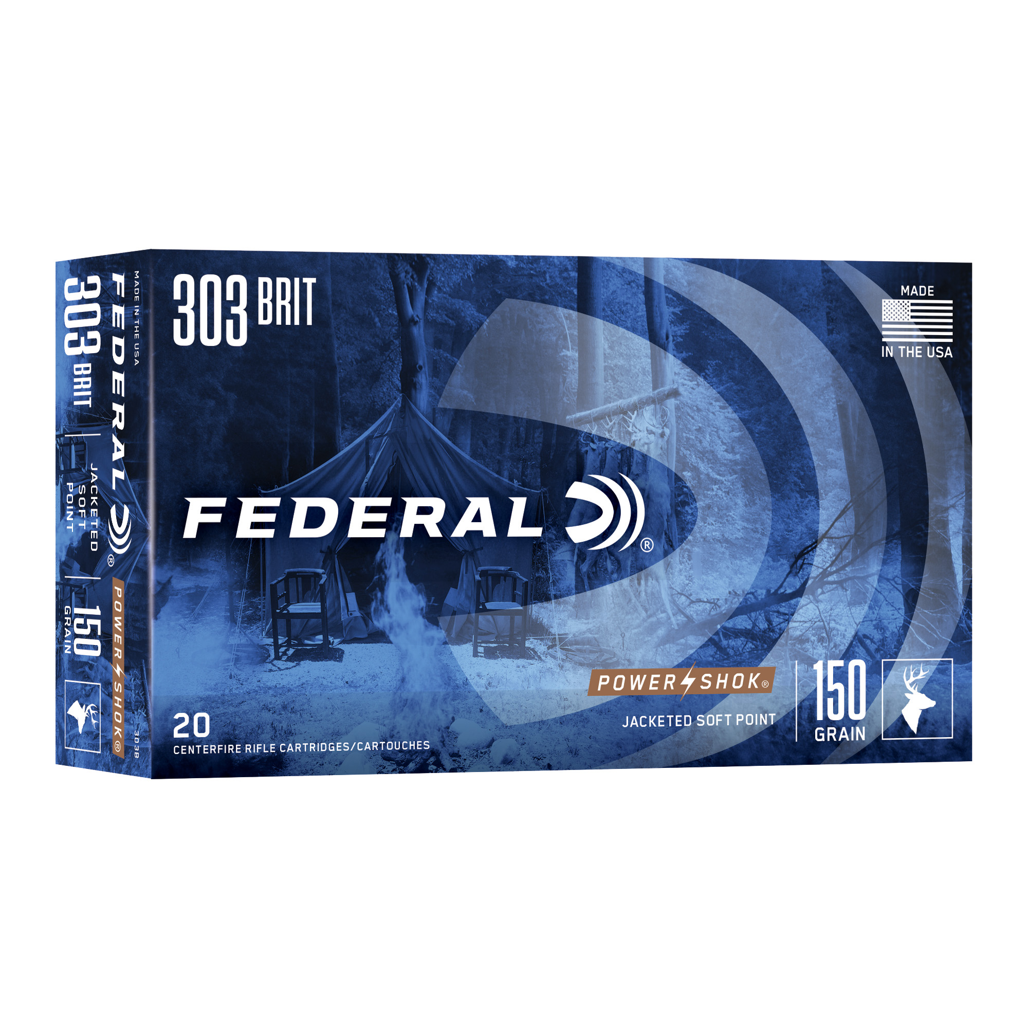 Federal PowerShok 303 British 150gr Soft Point – 20rd