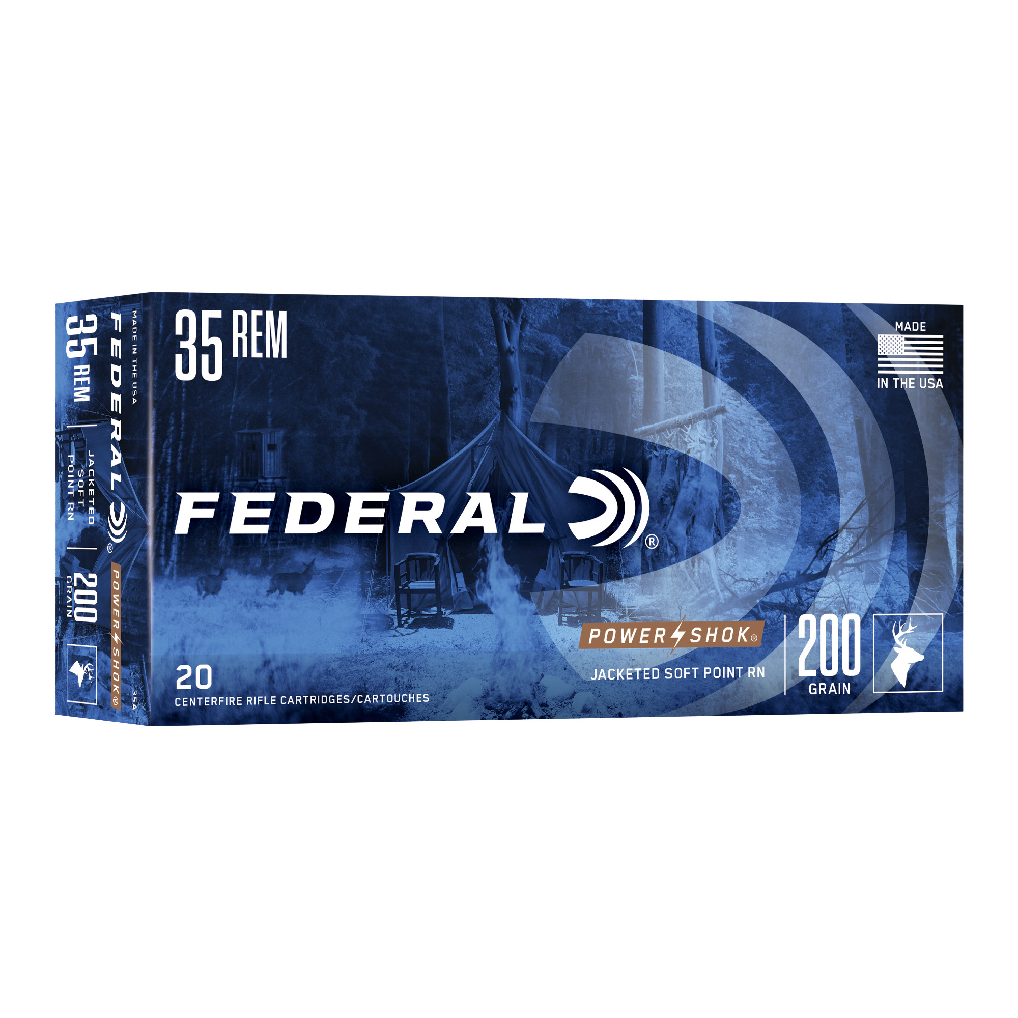 Federal PowerShok 35 Remington 200gr Soft Point – 20rd