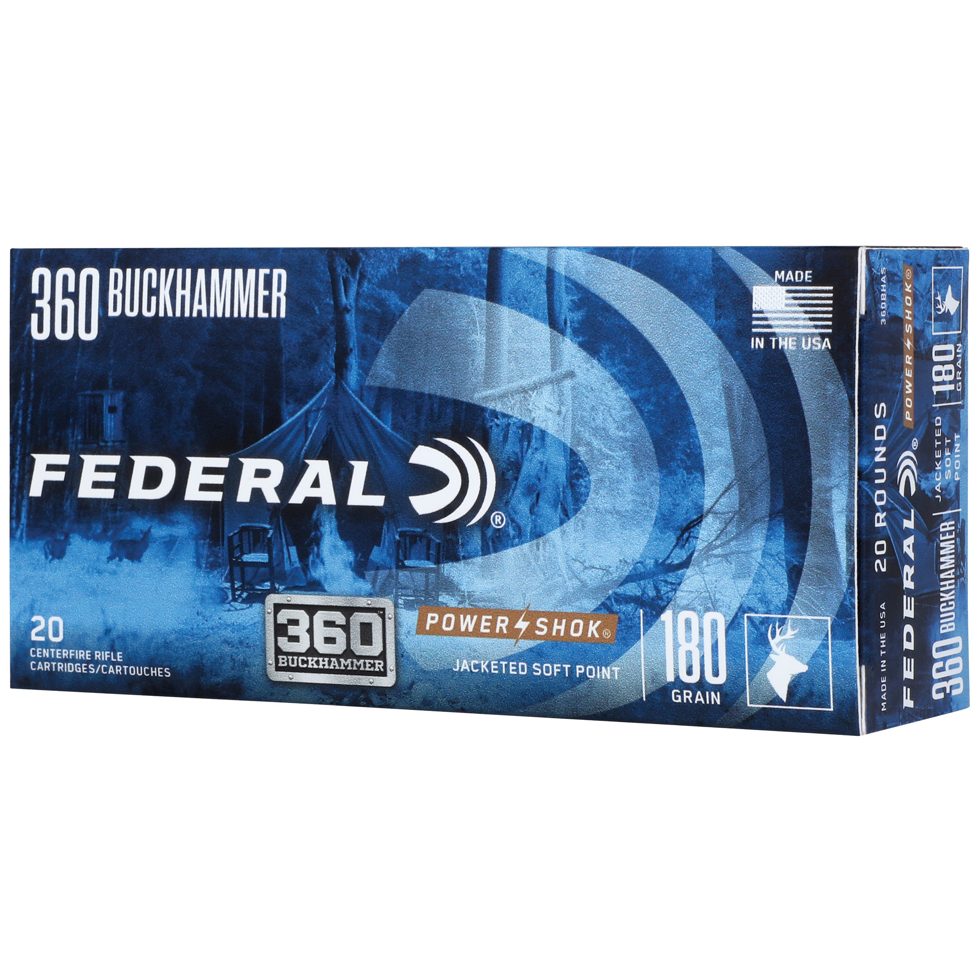 Federal PowerShok 360 Buckhammer 180gr Soft Point – 20rd