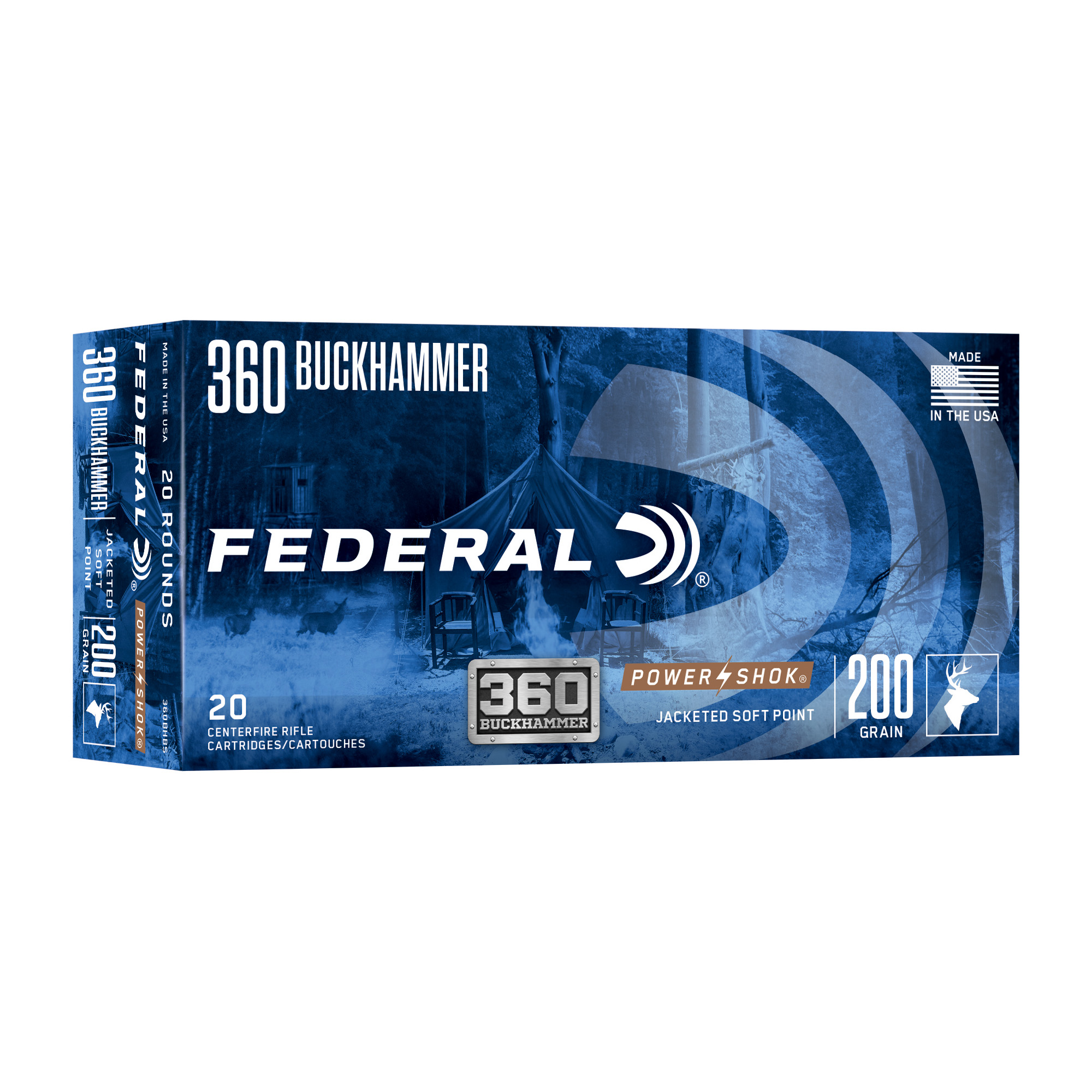 Federal PowerShok 360 Buckhammer 200gr Soft Point – 20rd