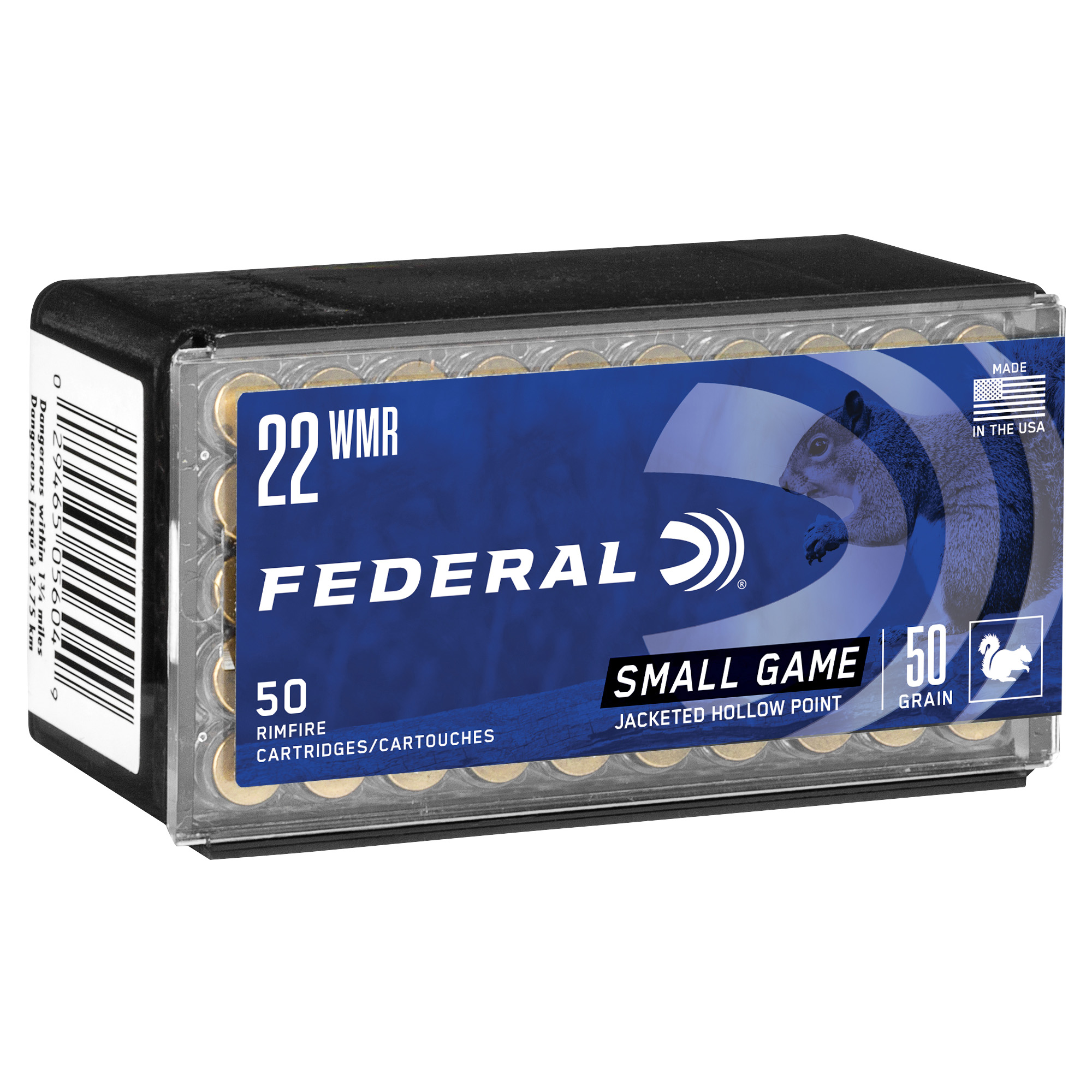 Federal GameShok 22 WMR 50gr Jacketed Hollow Point – 50rd