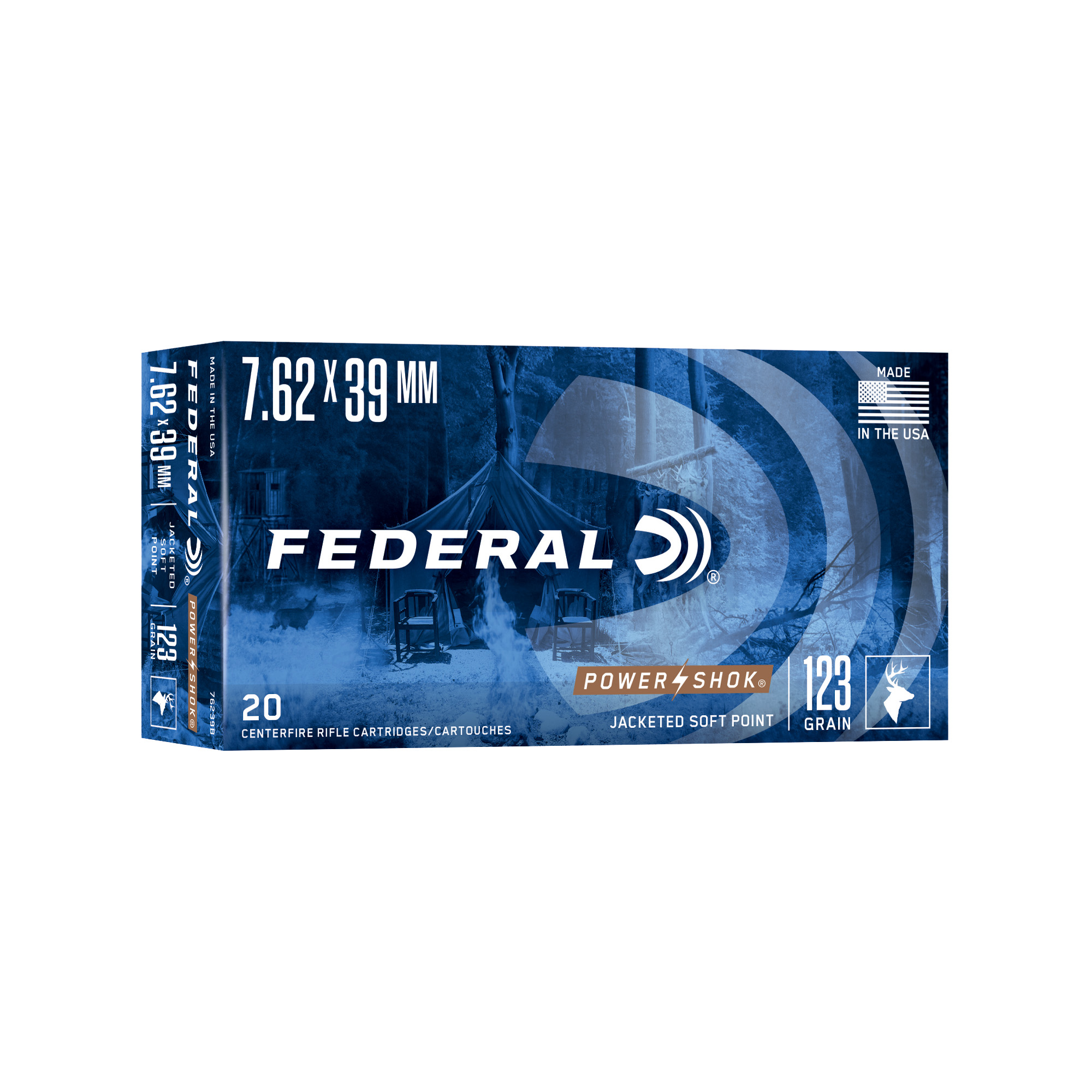 Federal PowerShok 7.62×39 123gr Soft Point – 20rd