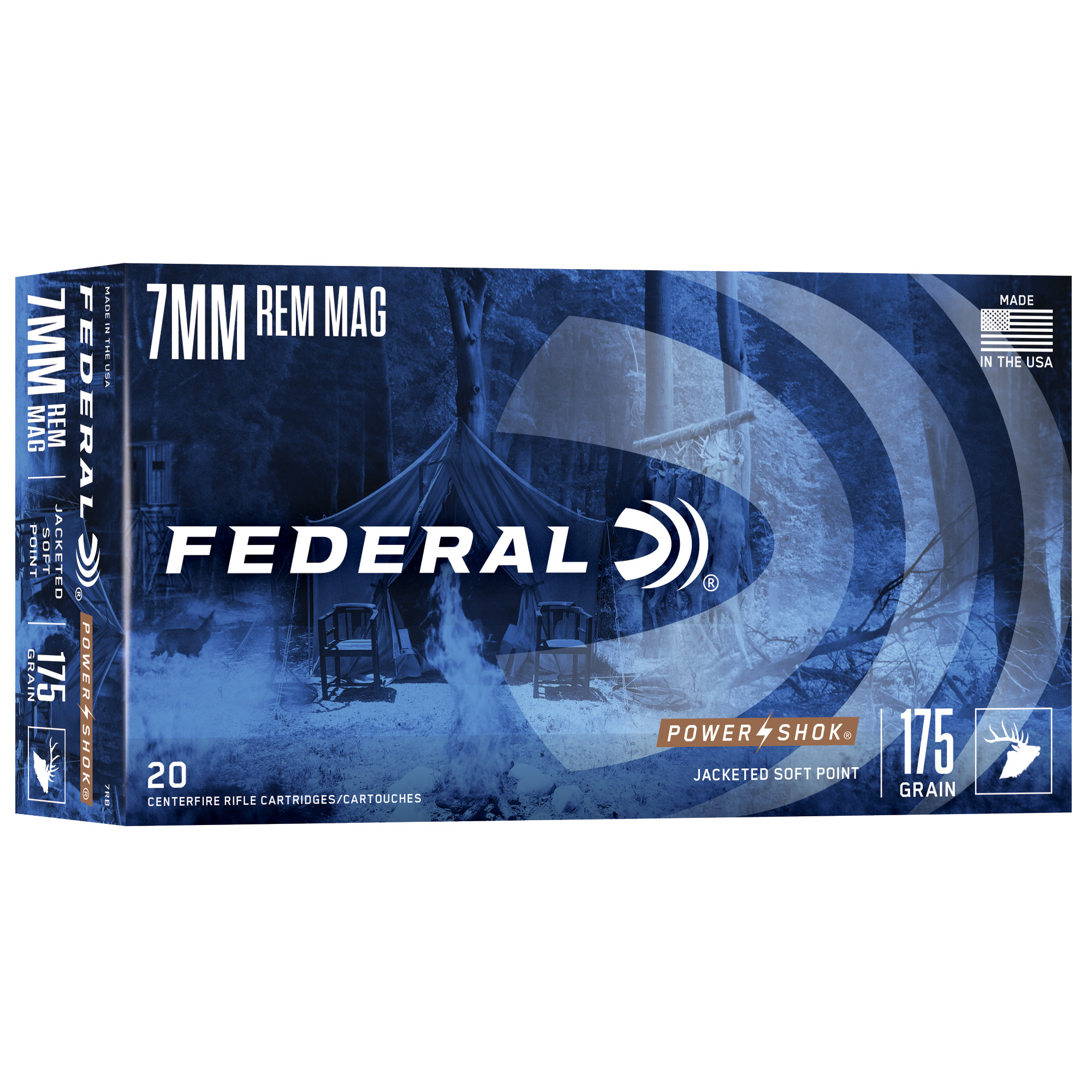 Federal PowerShok 7mm Remington 175gr Soft Point – 20rd