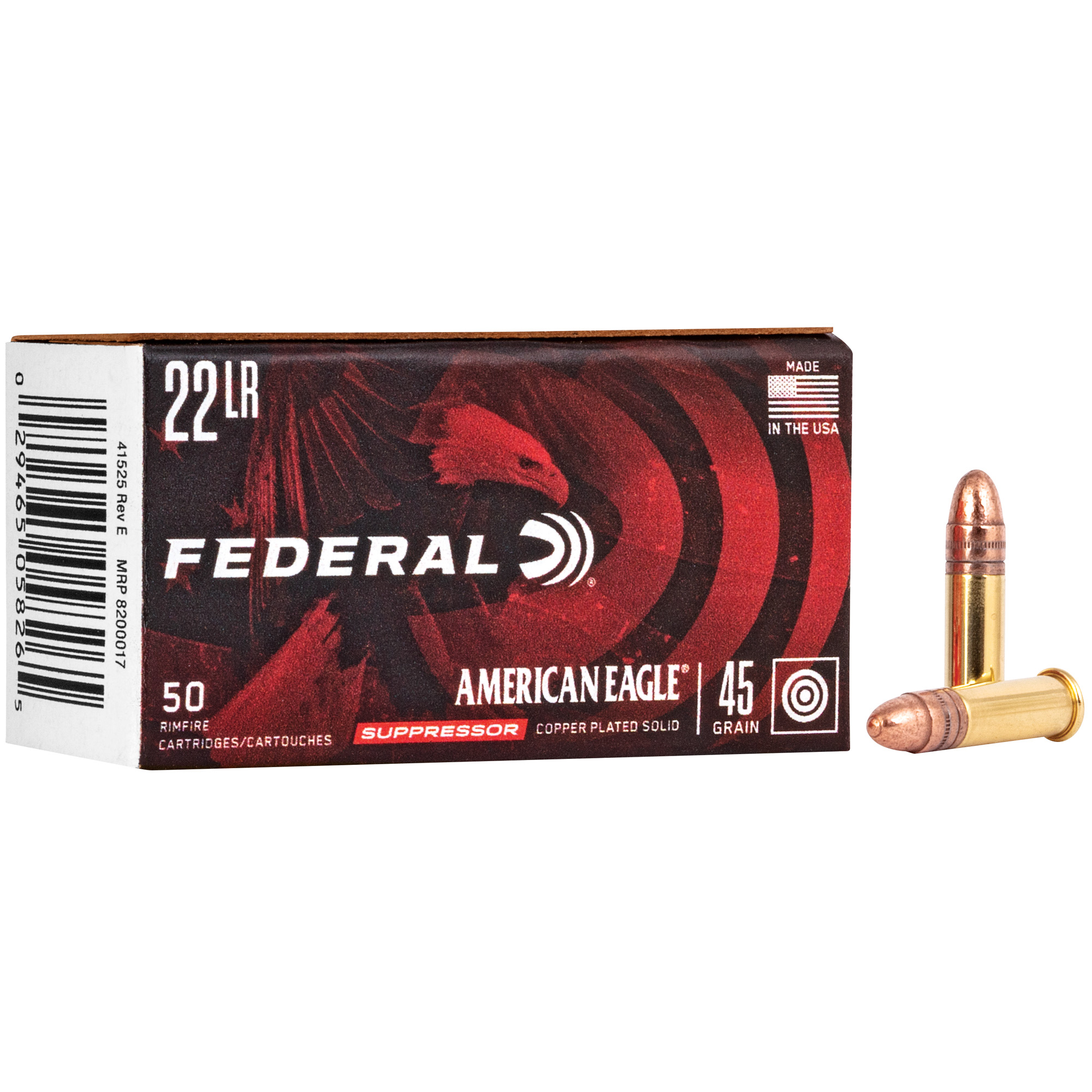 Federal American Eagle 22 LR 45gr Suppressor – 50rd