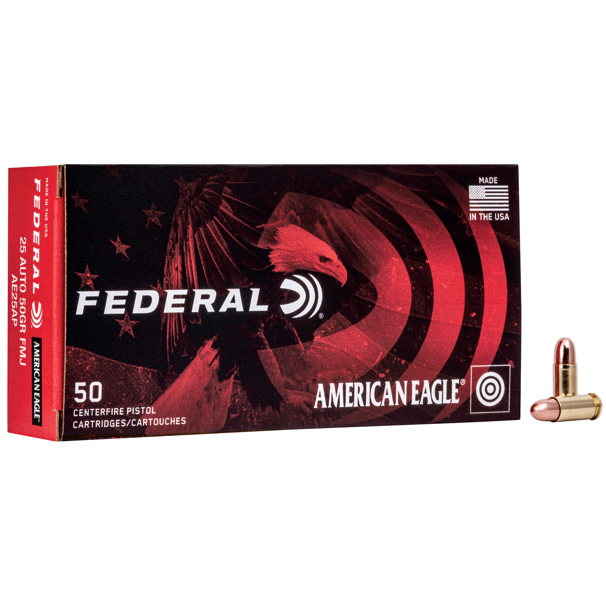 Federal American Eagle 25 ACP 50gr Full Metal Jacket – 50rd