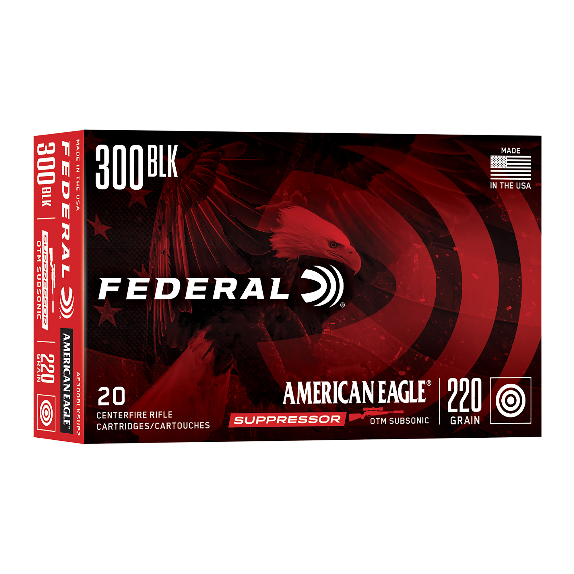 Federal American Eagle 300 Blackout 220gr Suppressor – 20rd