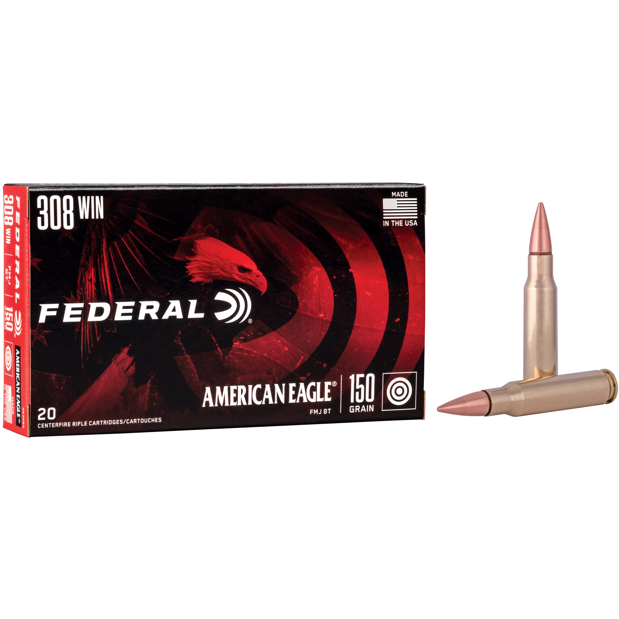 Federal American Eagle 308 Winchester 150gr Full Metal Jacket – 20rd