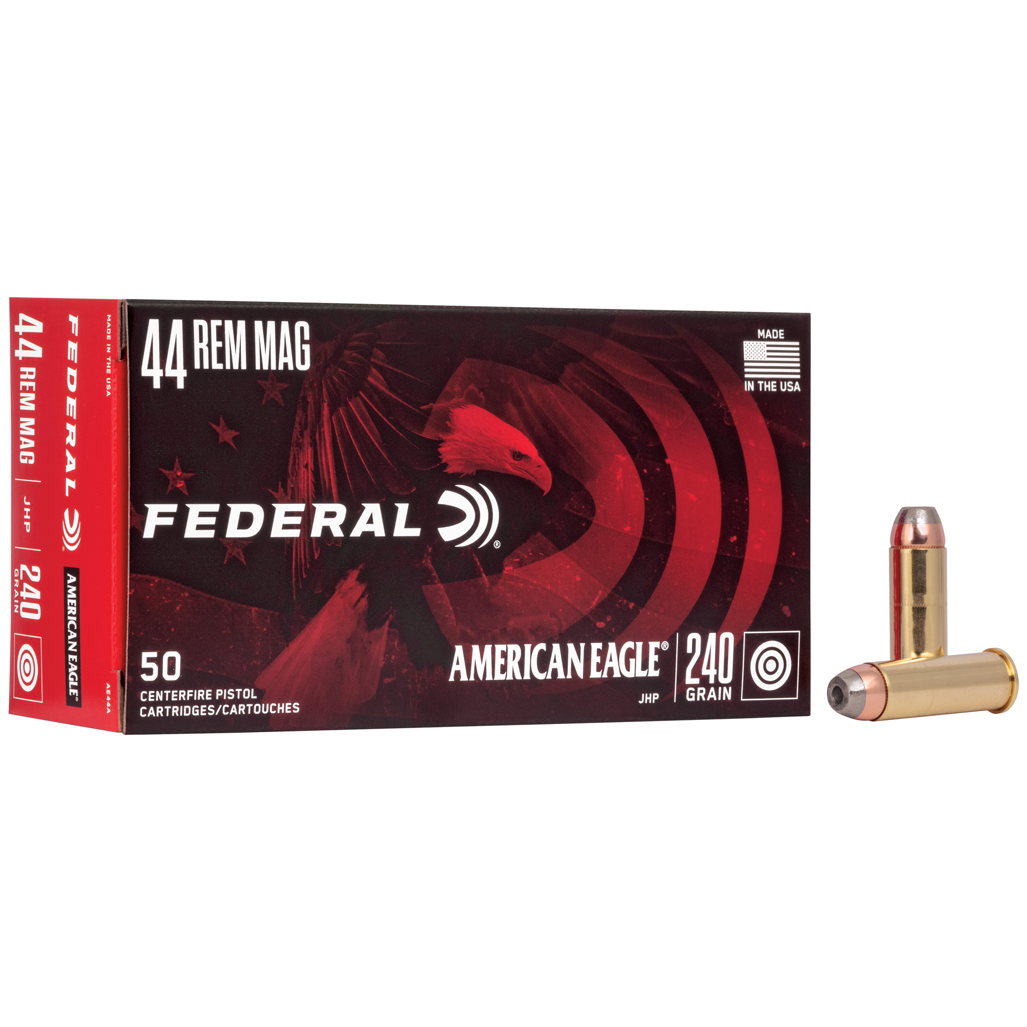 Federal American Eagle 44 Magnum 240gr Jacketed Hollow Point – 50rd