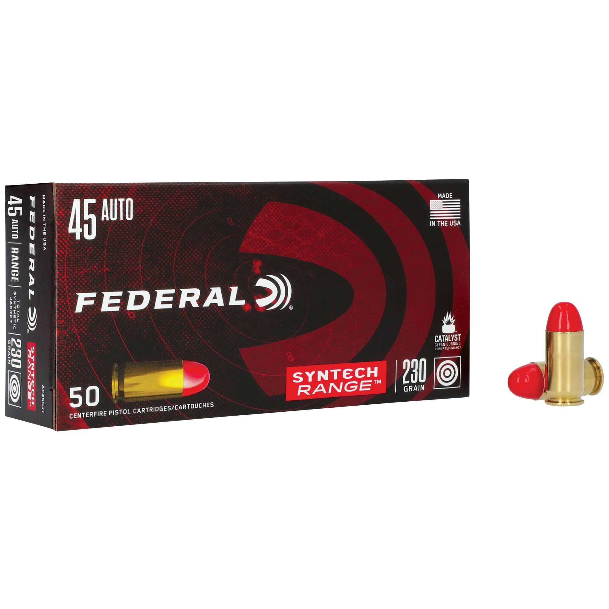 Federal American Eagle Syntech 45 ACP 230gr Total Synthetic Jacket – 50rd